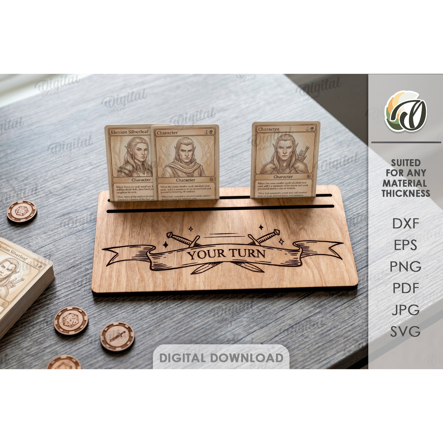 Playing Card Holders Bundle Laser Cut. Card Stand SVG 7