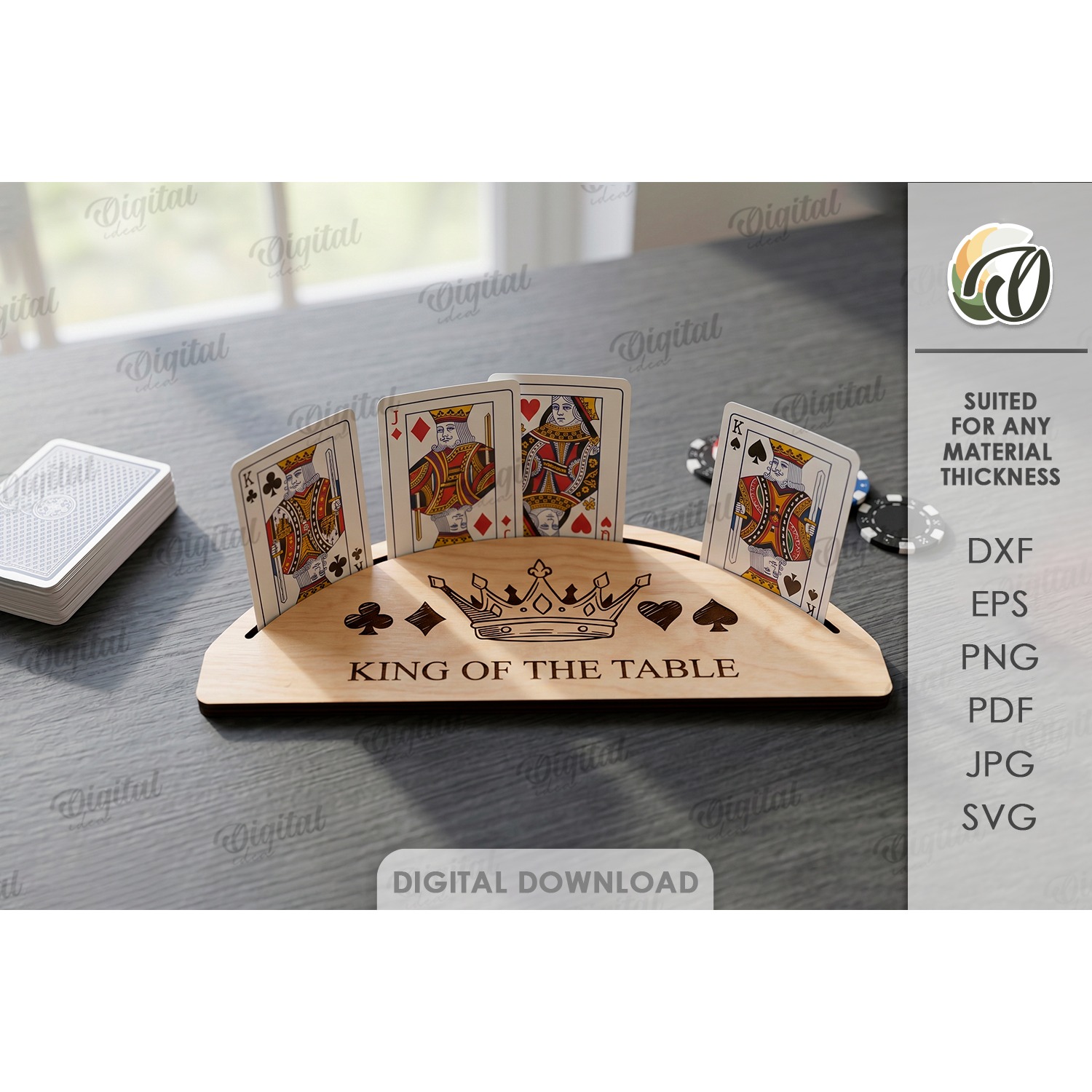 Playing Card Holders Bundle Laser Cut. Card Stand SVG 9