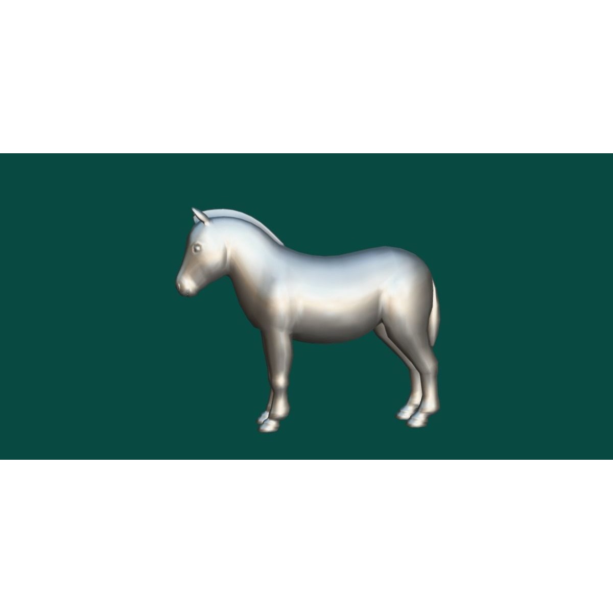 Pony Small Horse Animal Low-poly 3D model 8