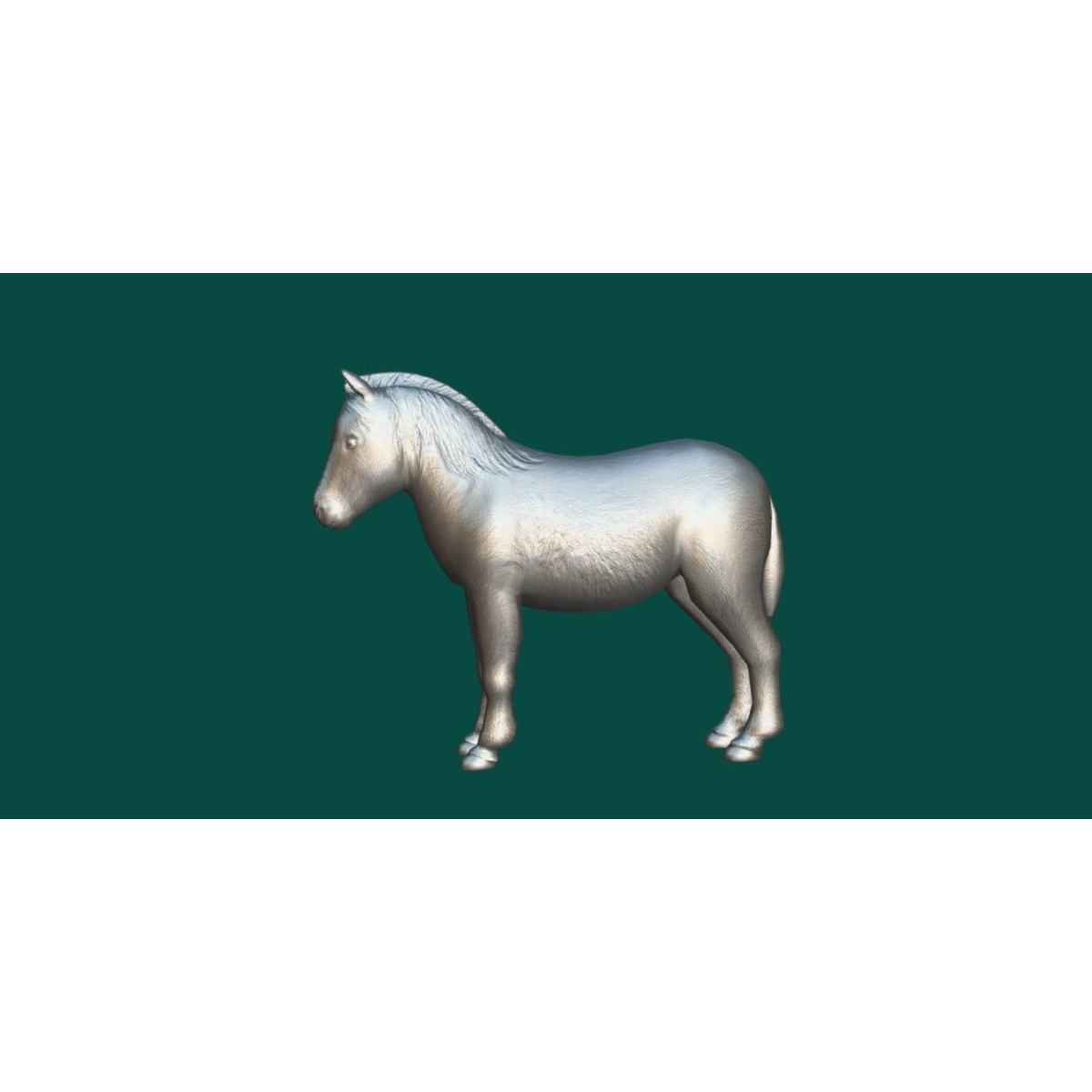 Pony Small Horse Animal Low-poly 3D model 9