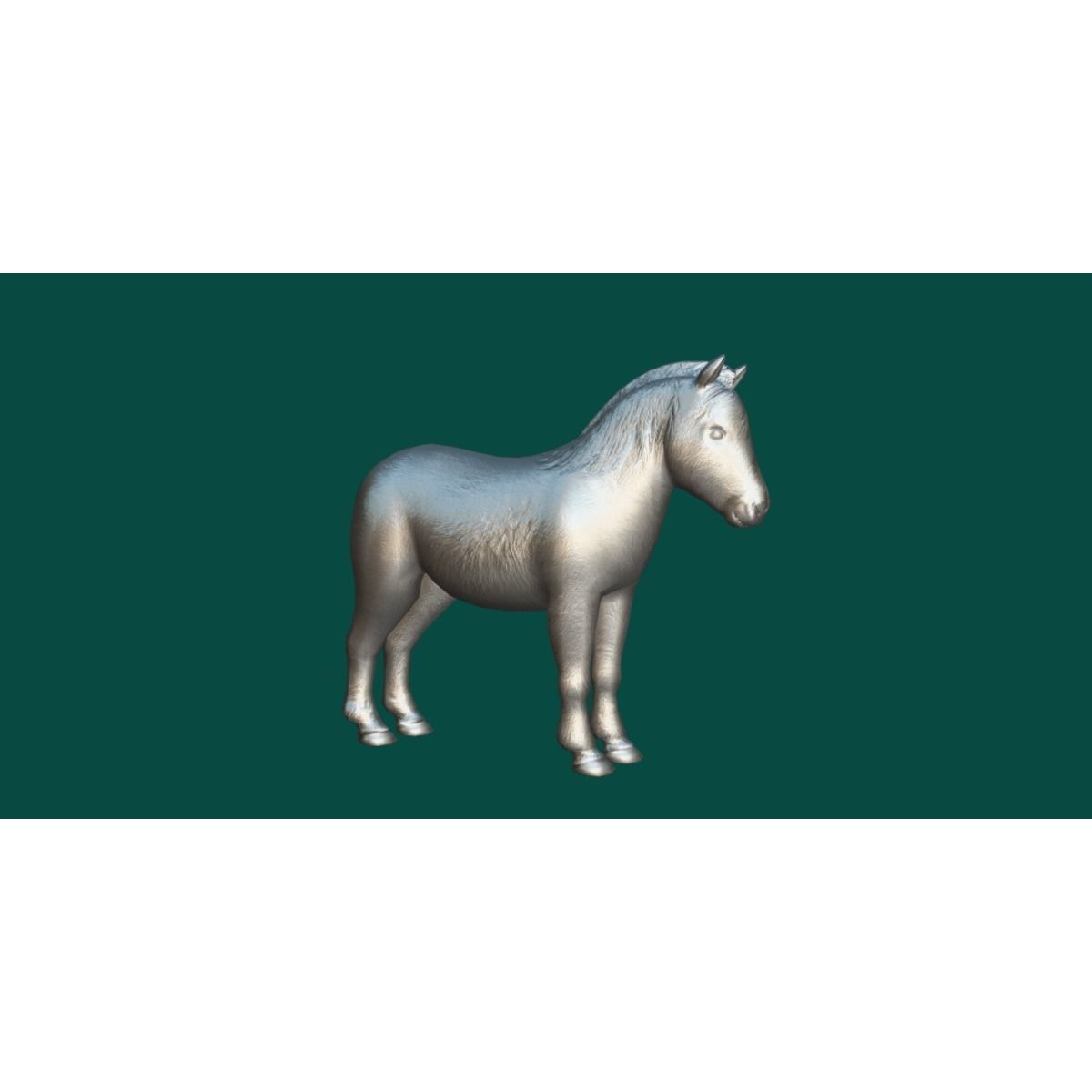 Pony Small Horse Animal Low-poly 3D model 10
