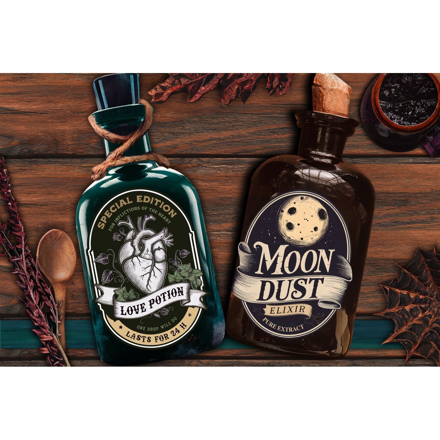 Potion labels, Halloween Labels Stickers, Witch Apothecary 2
