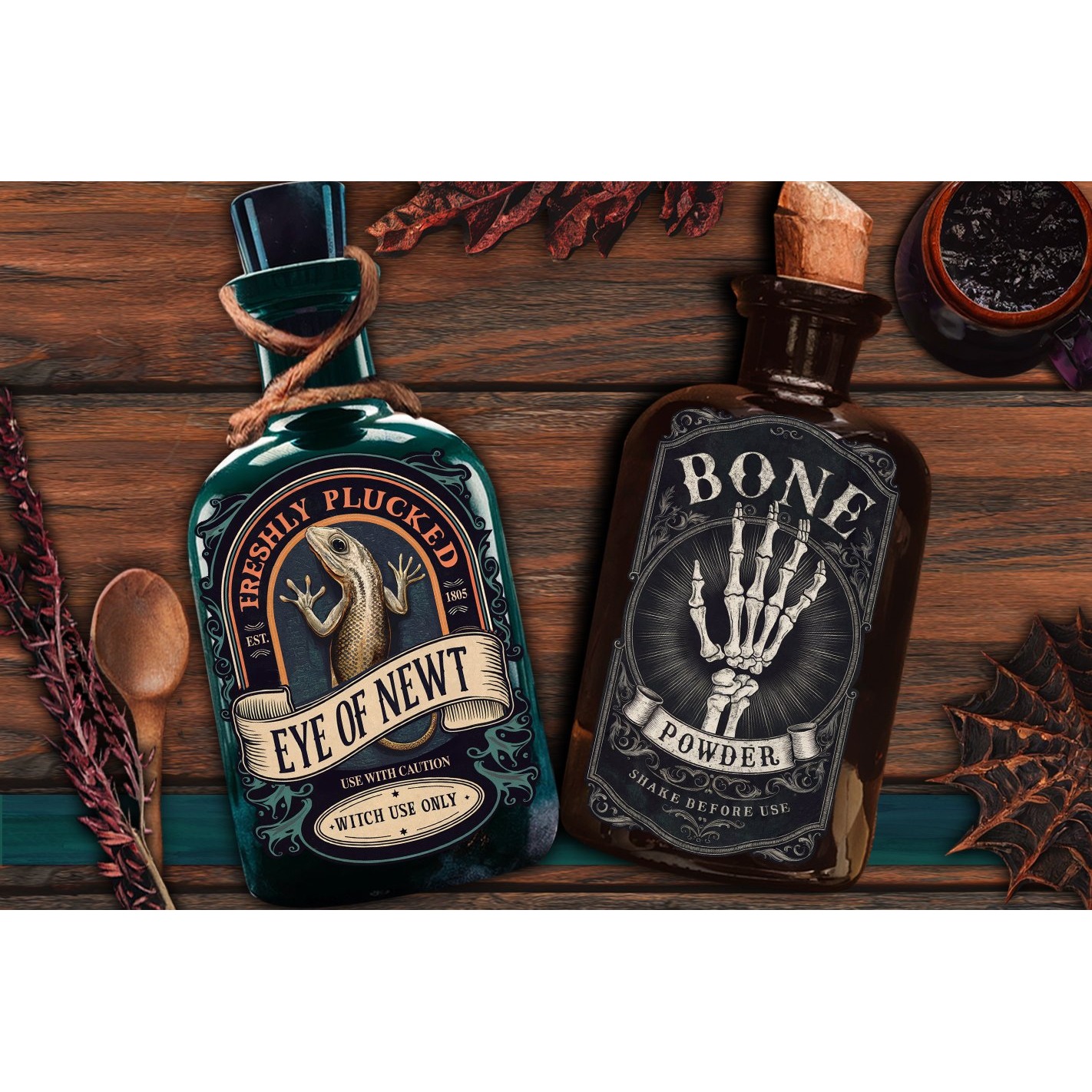 Potion labels, Halloween Labels Stickers, Witch Apothecary 3