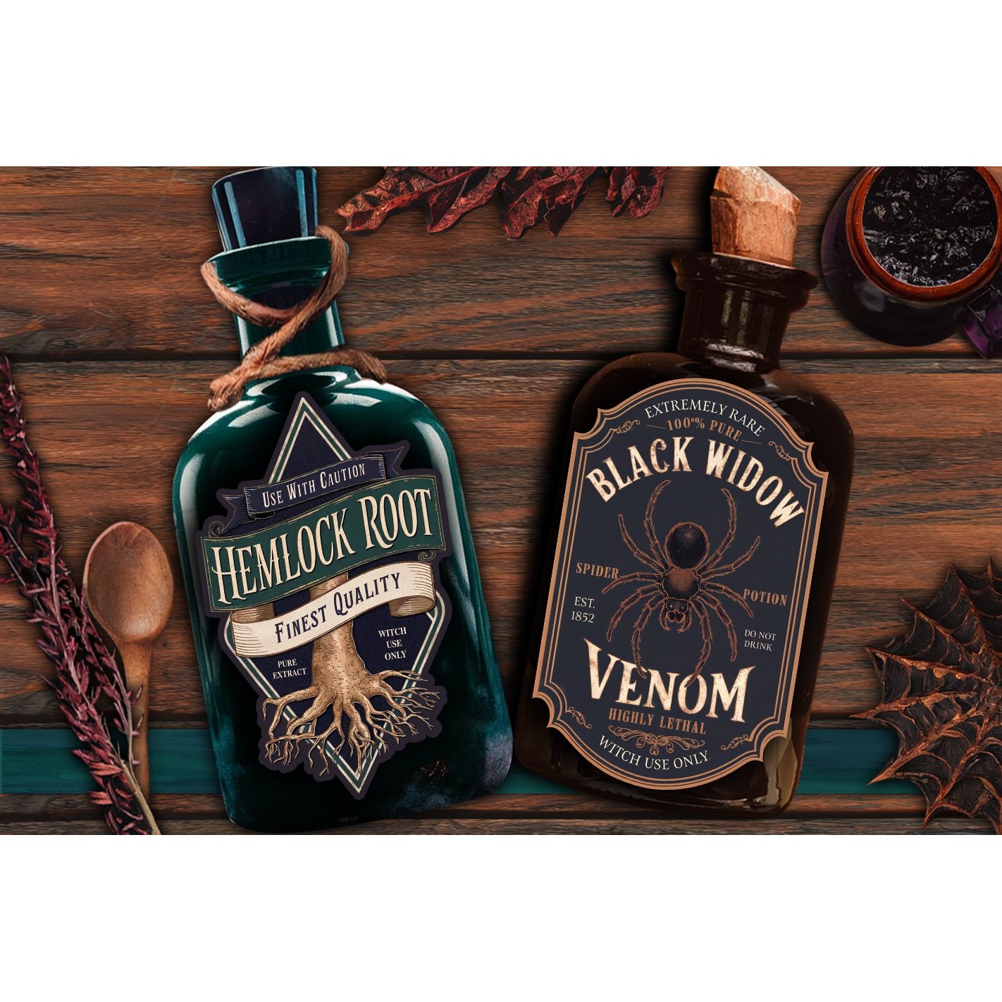 Potion labels, Halloween Labels Stickers, Witch Apothecary (5) 2