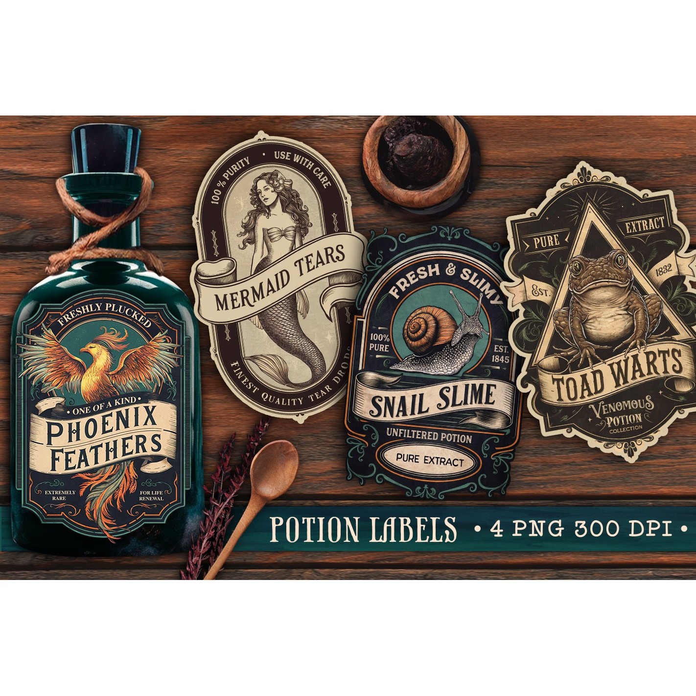 Potion labels, Halloween Labels Stickers, Witch Apothecary (6)