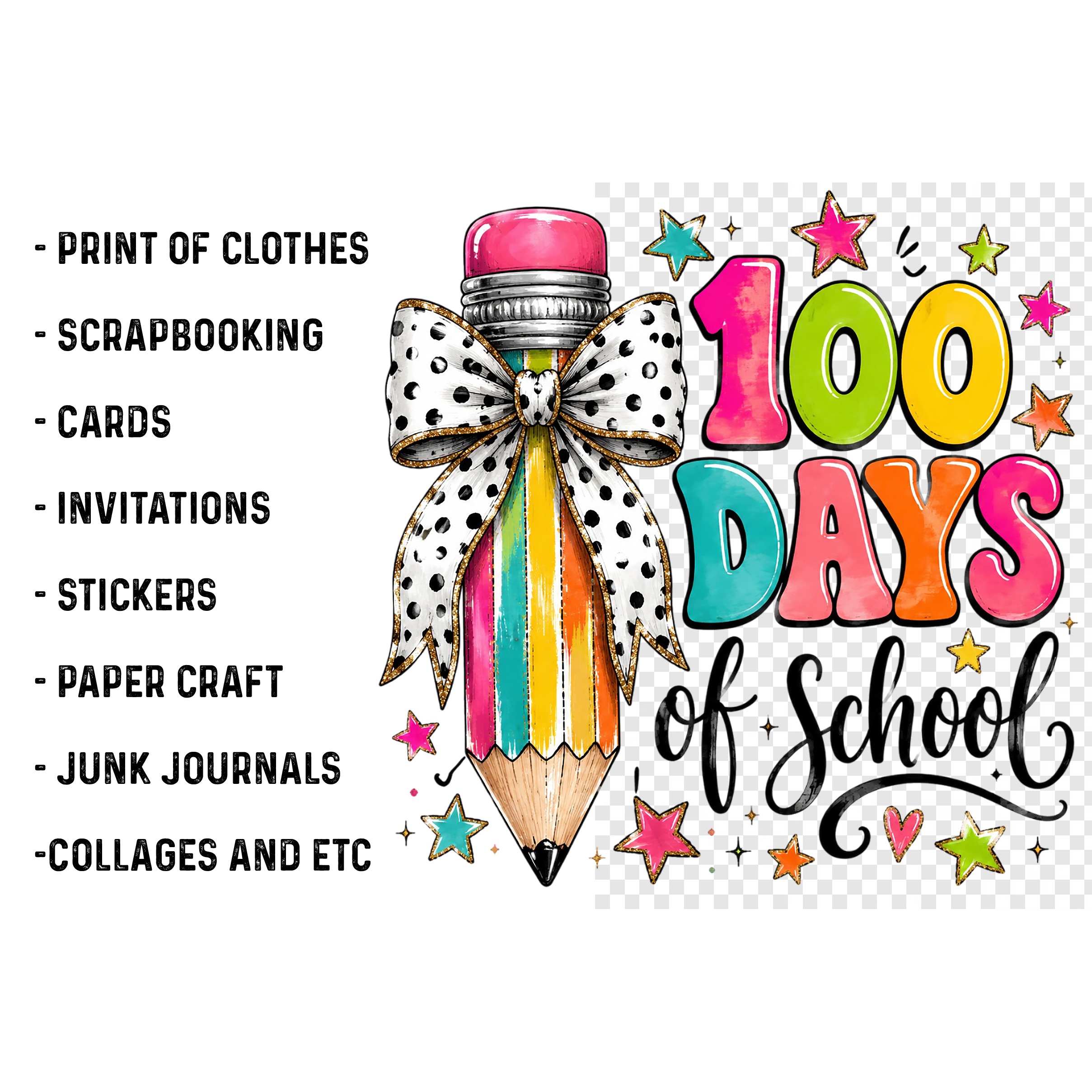 Preppy 100 Days of School PNG (3)
