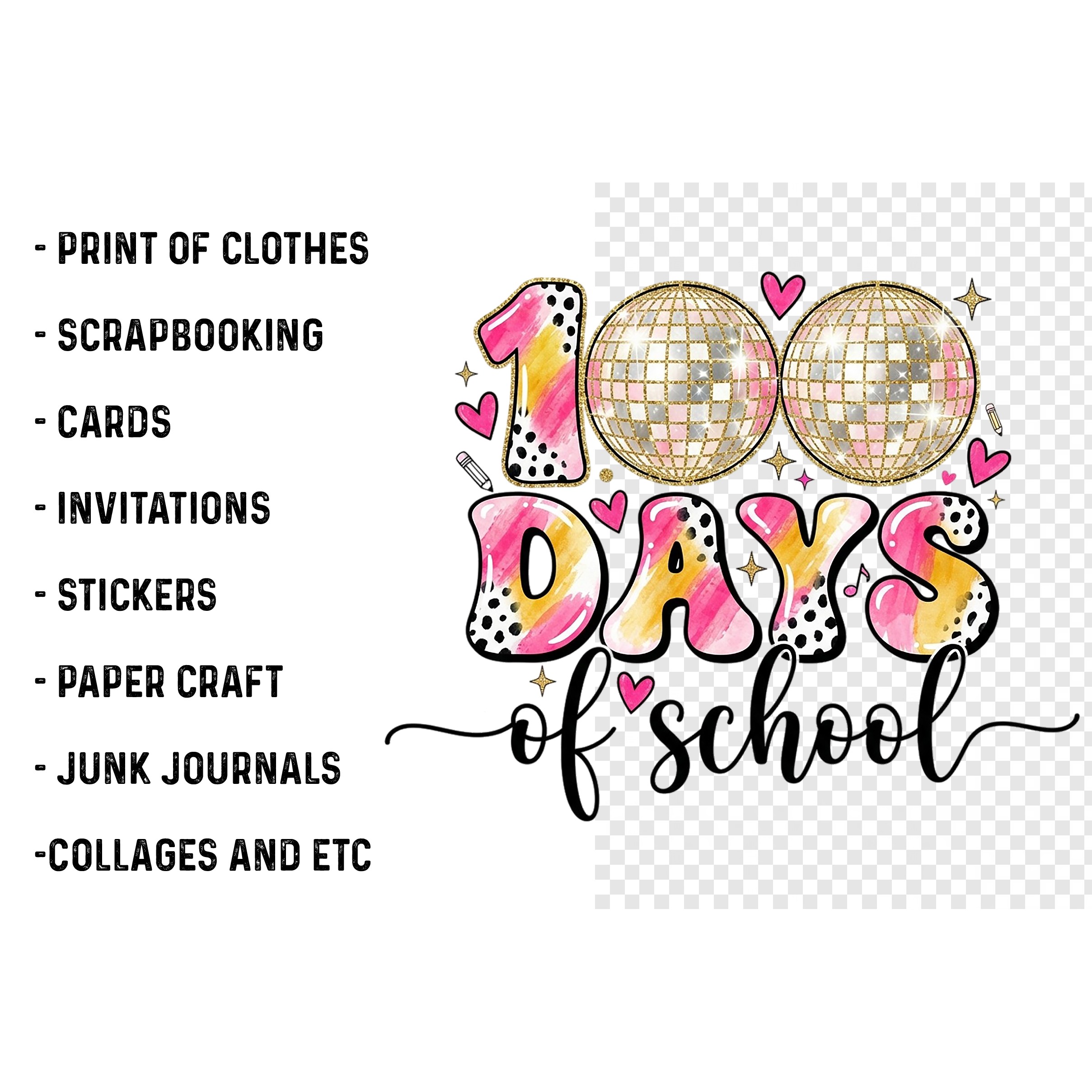 Preppy 100 Days of School PNG (4)
