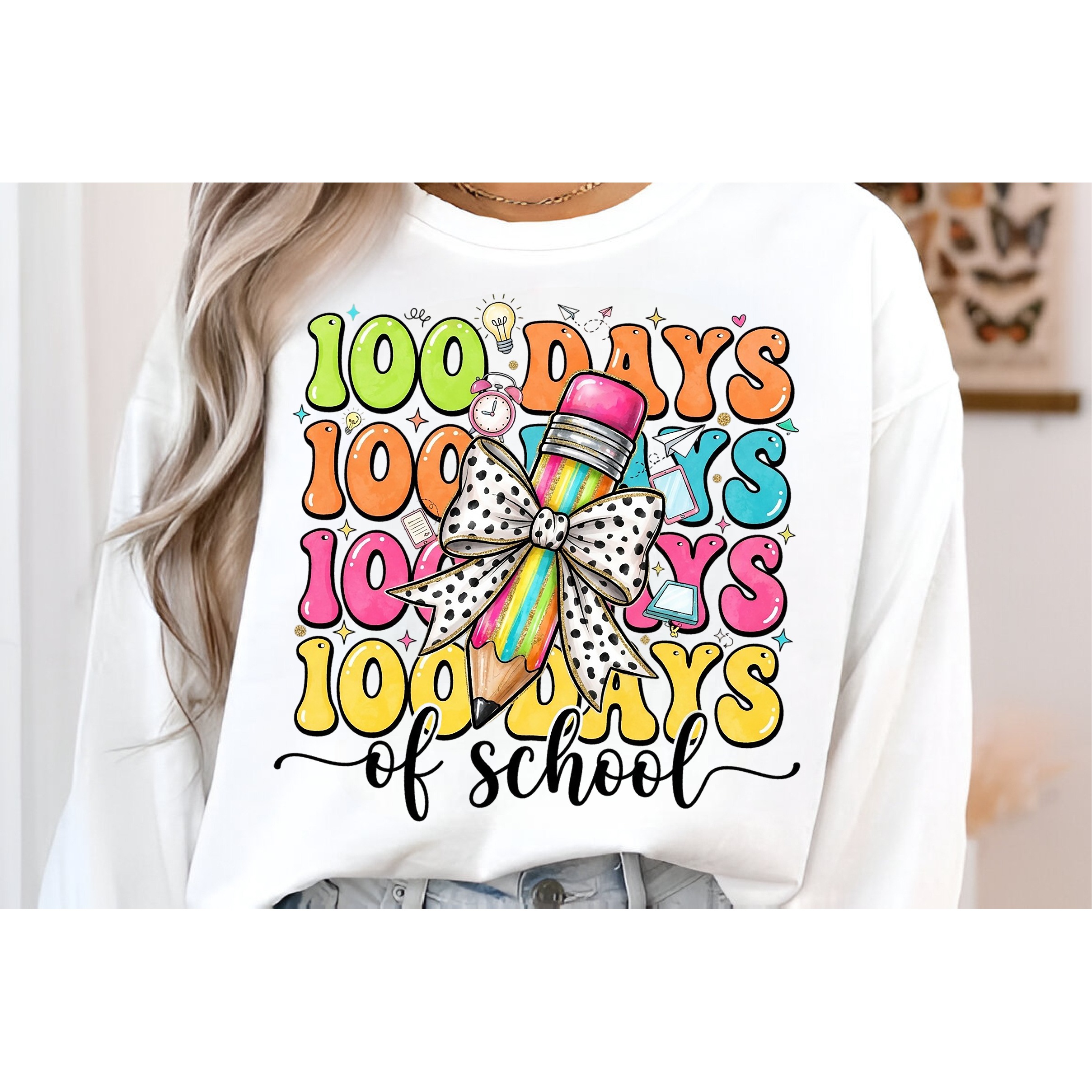 Preppy 100 Days of School PNG (5) 4