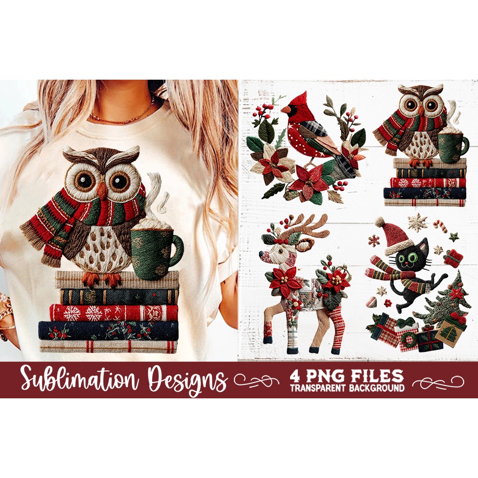 Preppy Rustic Christmas Patchwork Sublimation Designs (16) 6