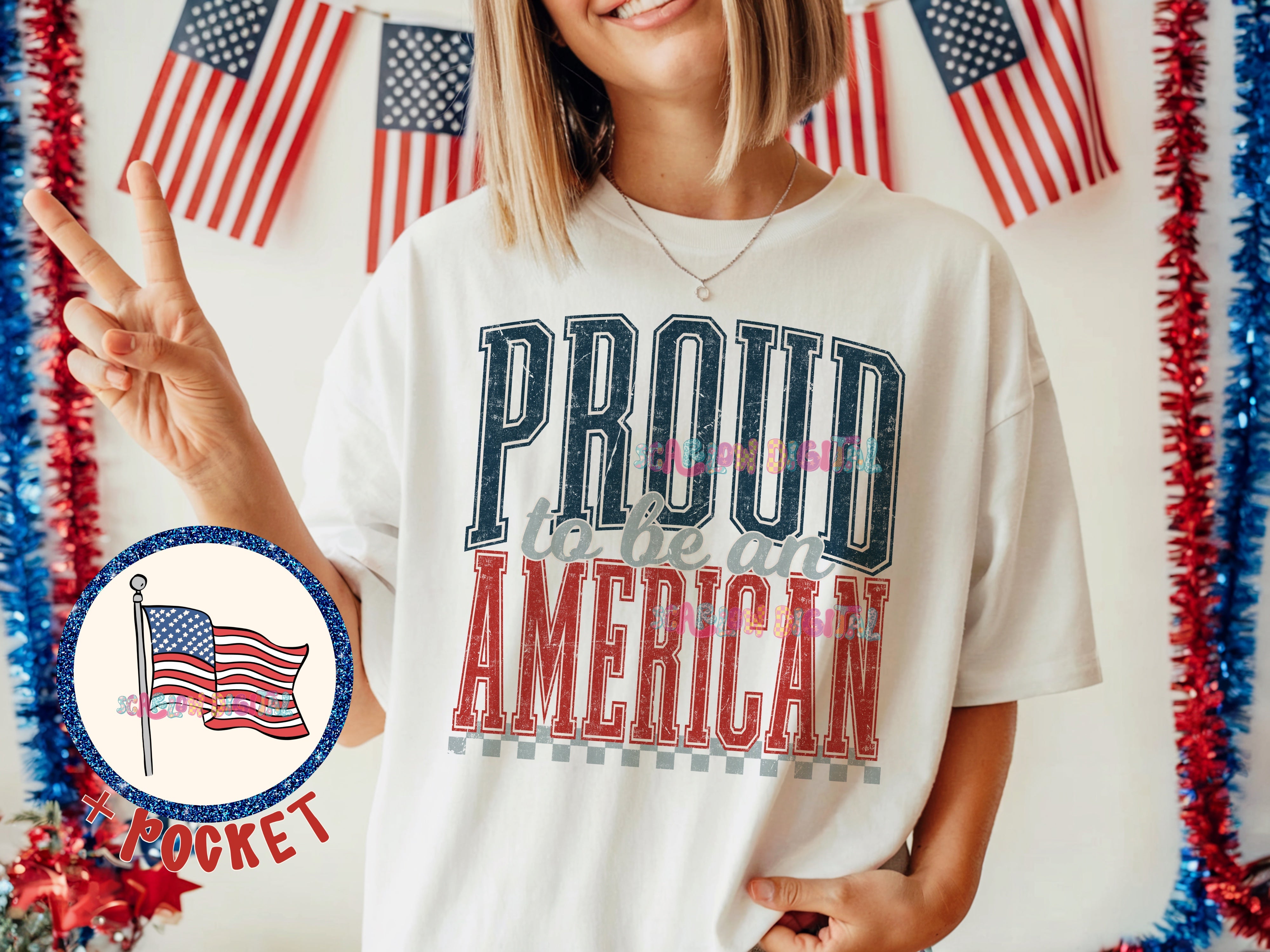 Proud To Be An American PNG Digital Design 3