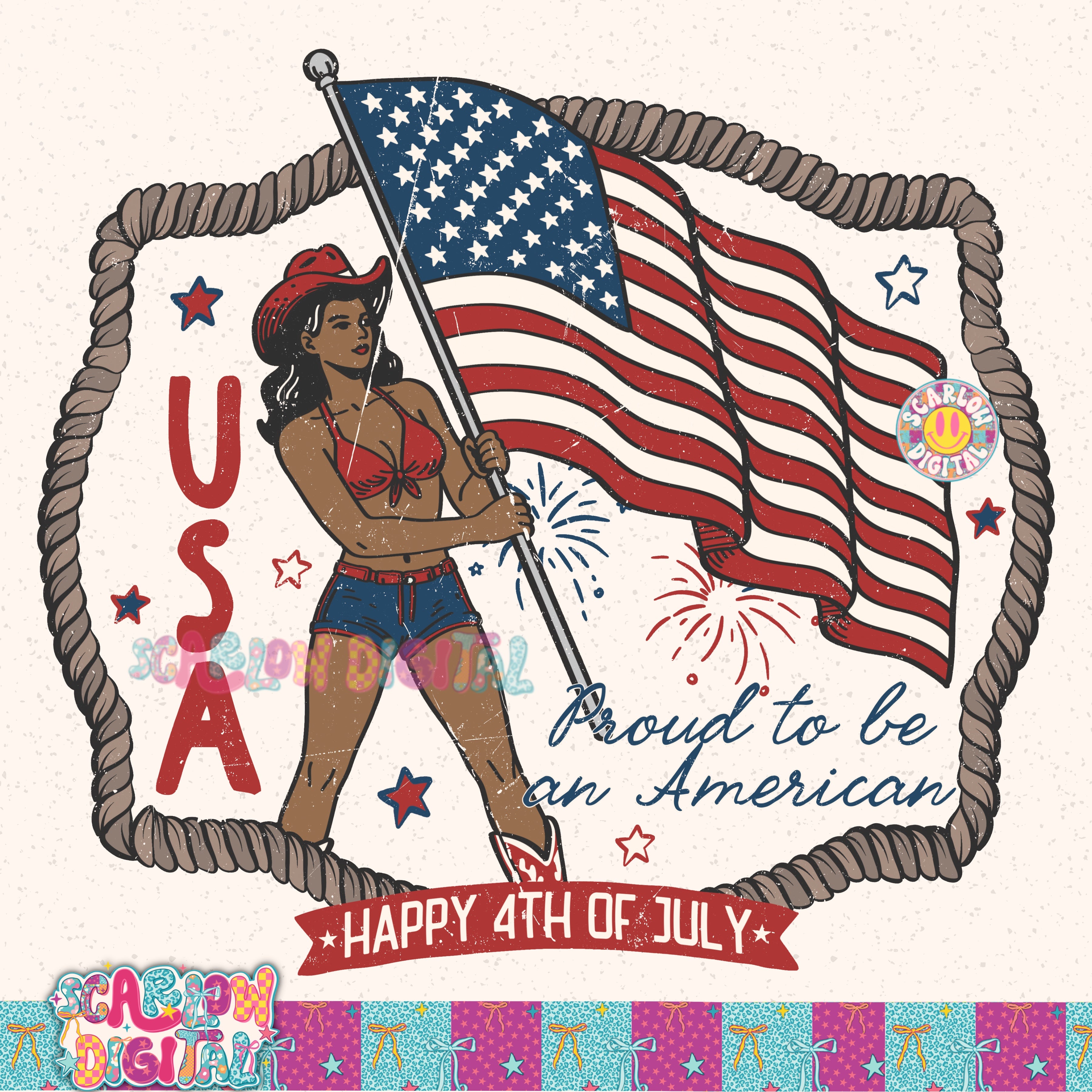 Proud to Be an American PNG Digital Design 2