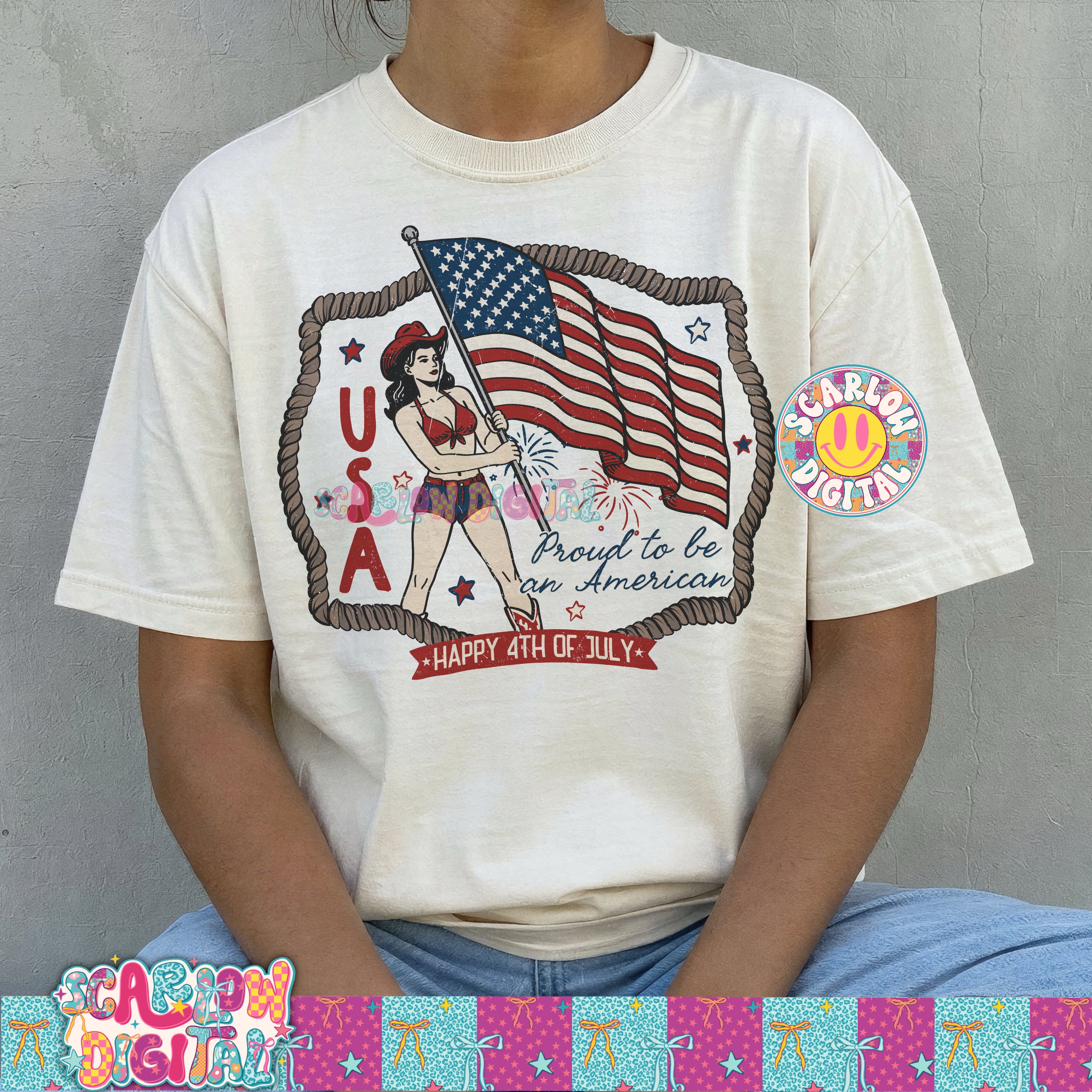 Proud to Be an American PNG Digital Design 3