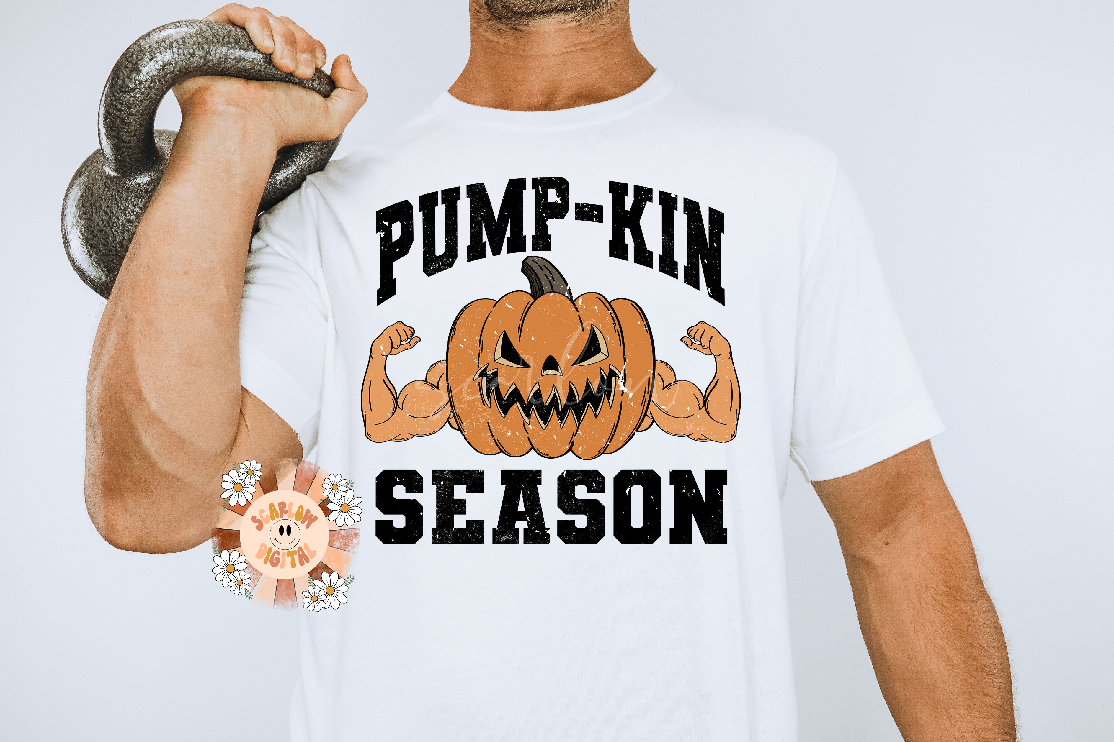 Pump Kin Season PNG-Halloween Sublimation Digital Design Download-gym png, png for men, mens halloween png, funny png, png for the gym 2