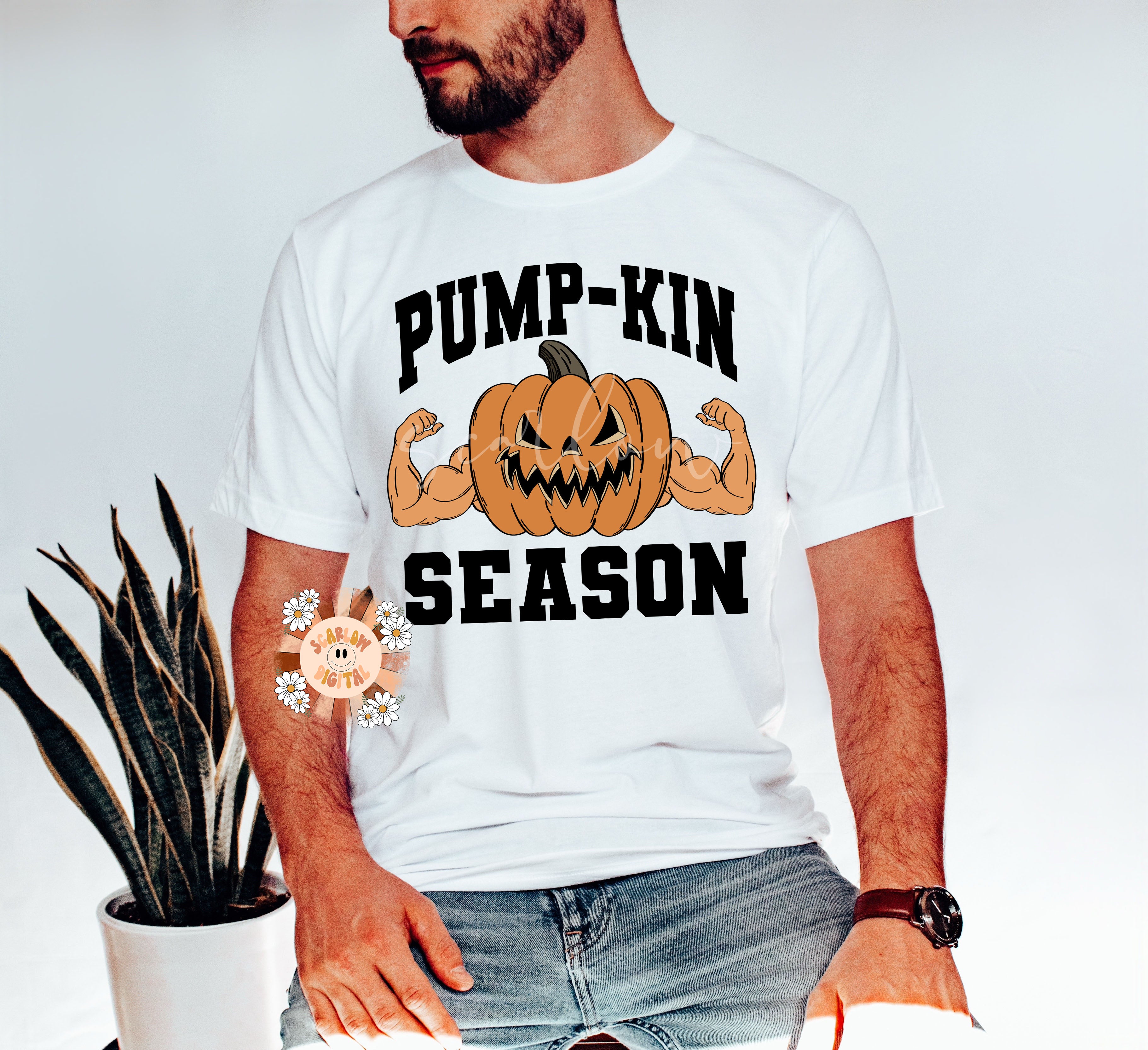 Pump Kin Season PNG-Halloween Sublimation Digital Design Download-gym png, png for men, mens halloween png, funny png, png for the gym 4
