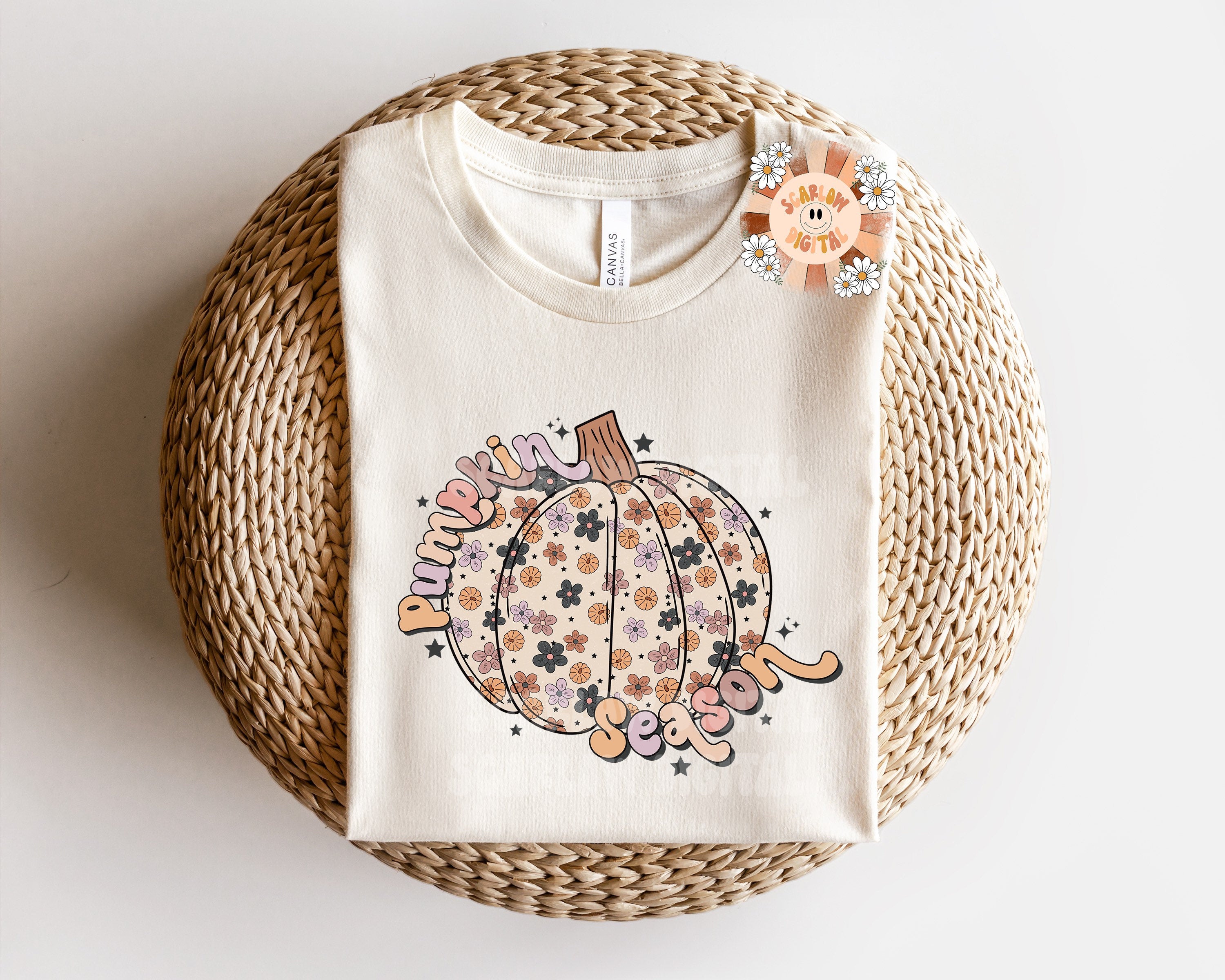 Pumpkin Season PNG-Fall Sublimation Digital Design Download-floral pumpkin png, fall florals png, boho pumpkin png, fall girl png designs 2