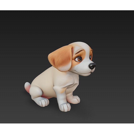 Puppy Dog 3D Model Basic - Low Poly Simple Low-poly 3D model Low-poly 3D model 2