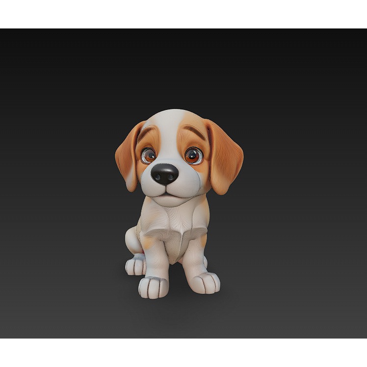 Puppy Dog 3D Model Basic - Low Poly Simple Low-poly 3D model Low-poly 3D model 3