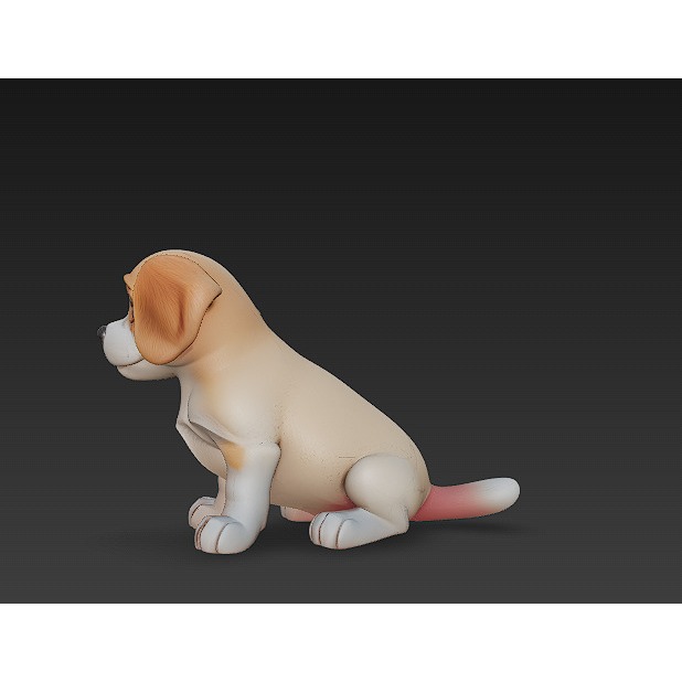 Puppy Dog 3D Model Basic - Low Poly Simple Low-poly 3D model Low-poly 3D model 4