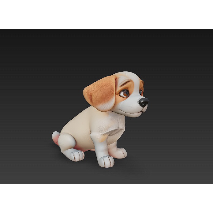 Puppy Dog 3D Model Basic - Low Poly Simple Low-poly 3D model Low-poly 3D model 6
