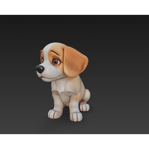 Puppy Dog 3D Model Basic - Low Poly Simple Low-poly 3D model Low-poly 3D model 7