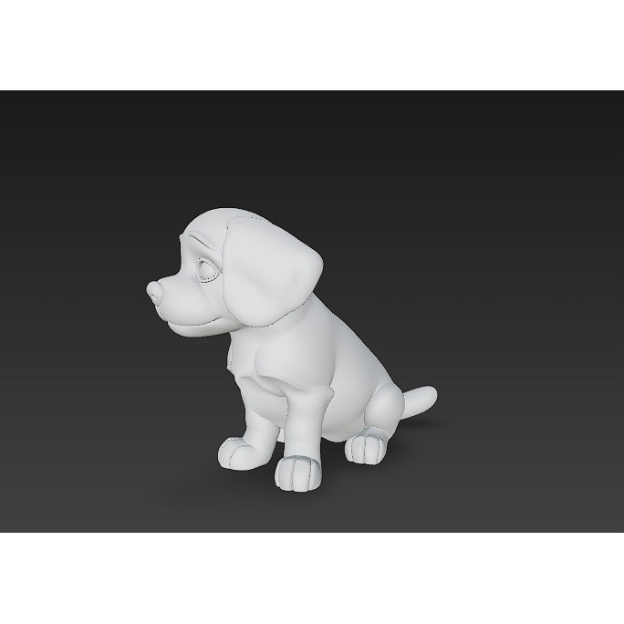 Puppy Dog 3D Model Basic - Low Poly Simple Low-poly 3D model Low-poly 3D model 9