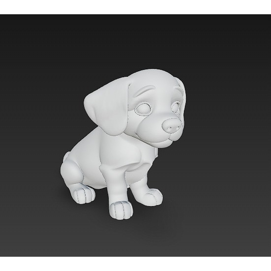 Puppy Dog 3D Model Basic - Low Poly Simple Low-poly 3D model Low-poly 3D model 10