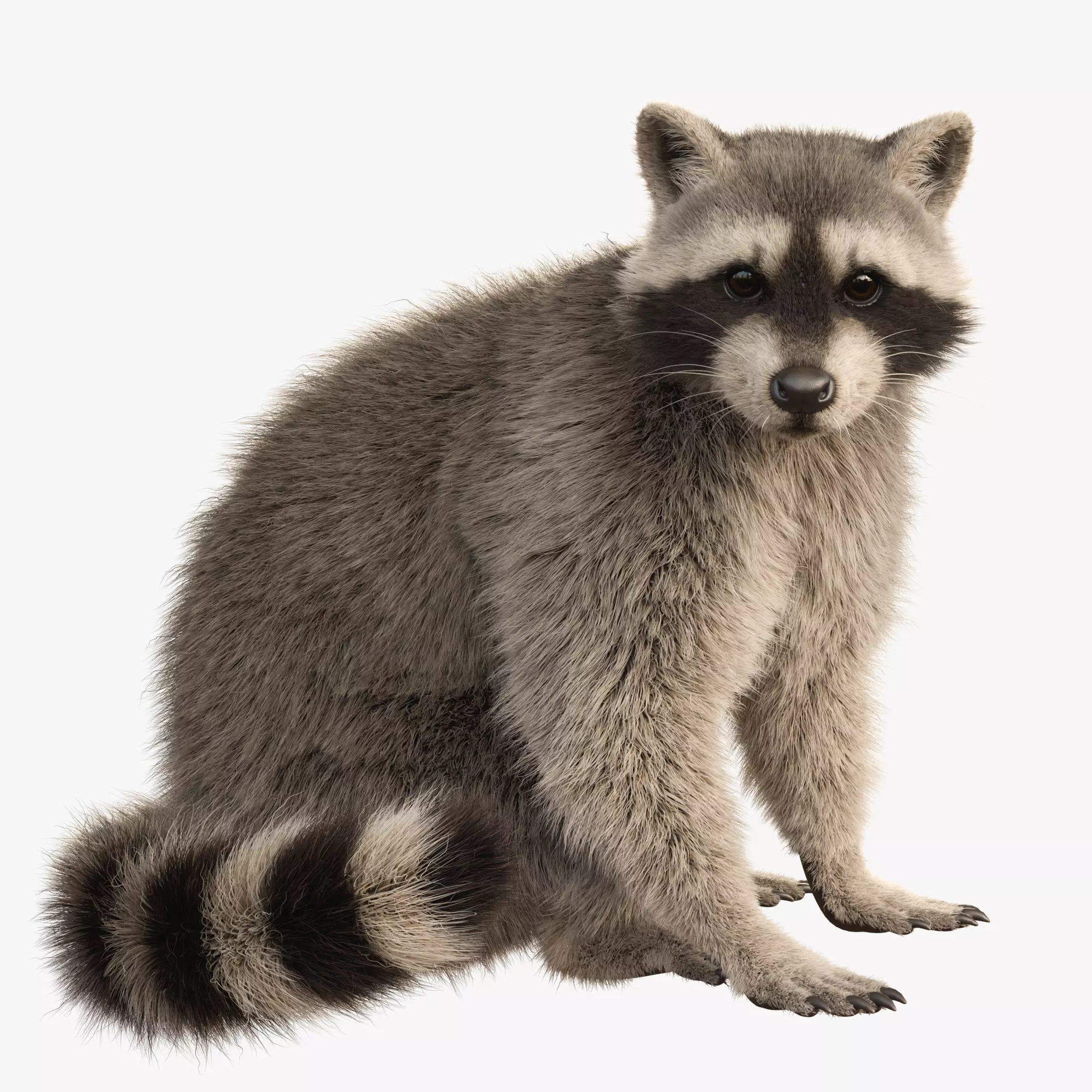 Raccoon Rigged Animated 3D model