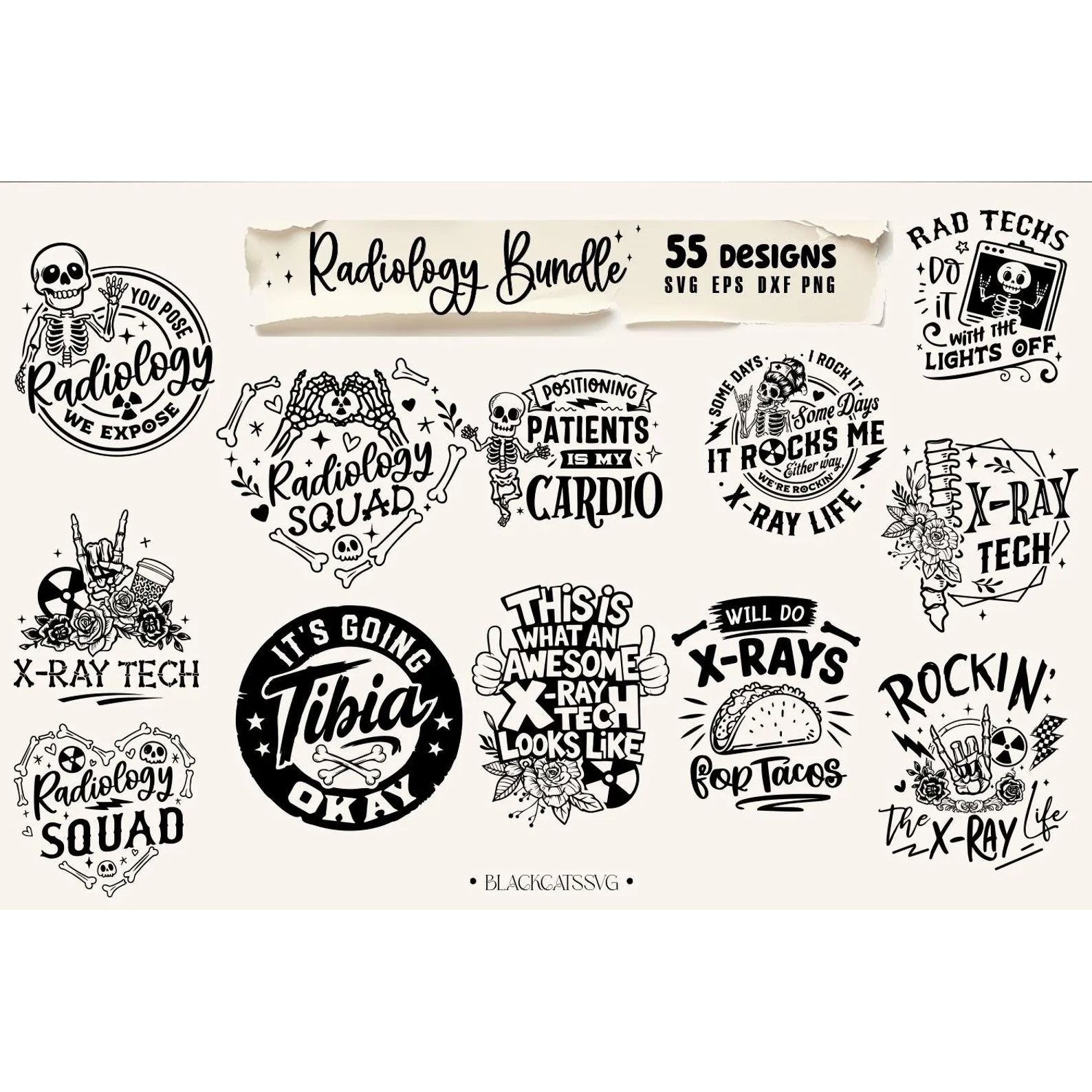 Radiology SVG 55 designs SVG, X-Ray svg, X-ray tech bunde 3