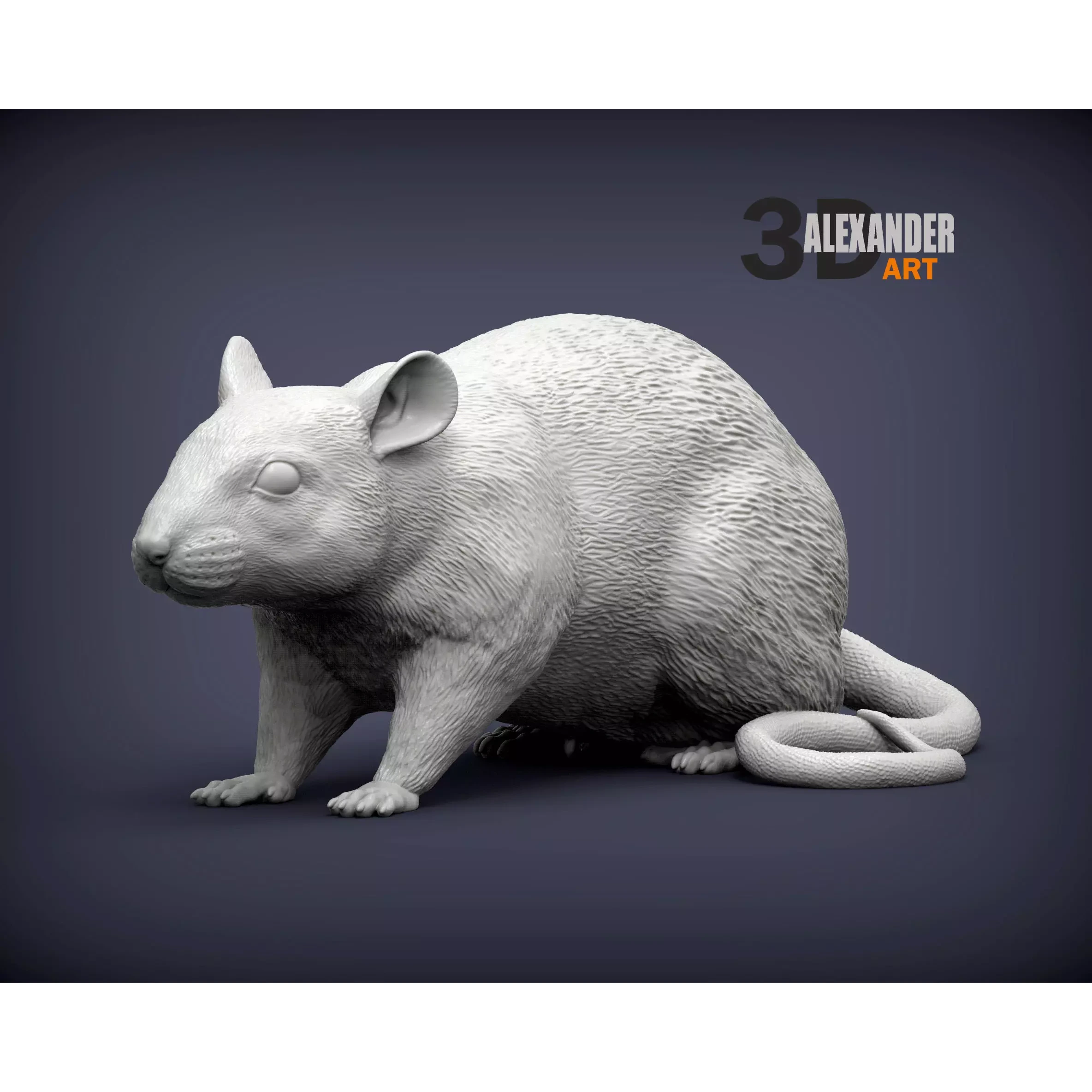 Rat 3D print model 3D print model