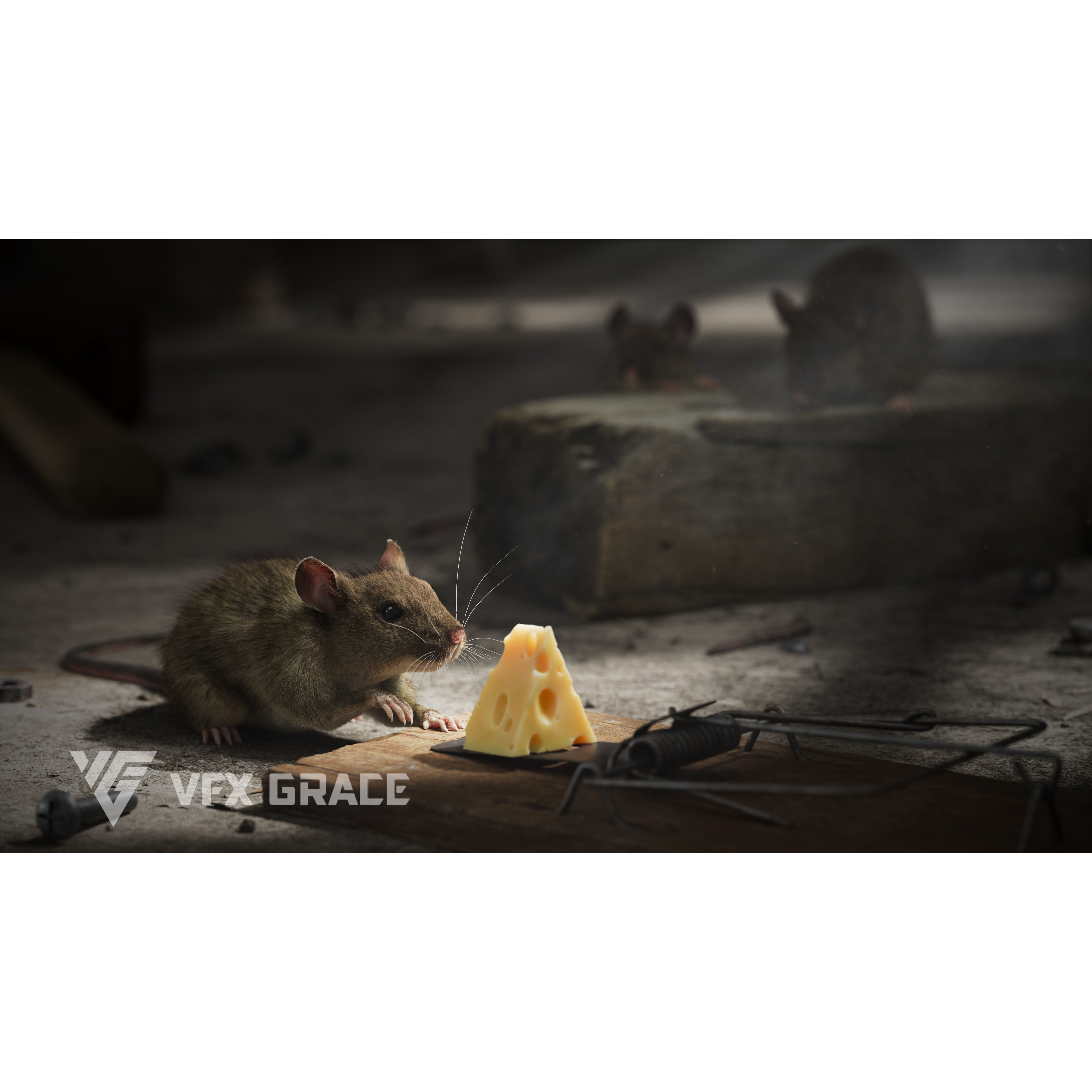 Rat Mouse Animated VFX Grace 3D model 3
