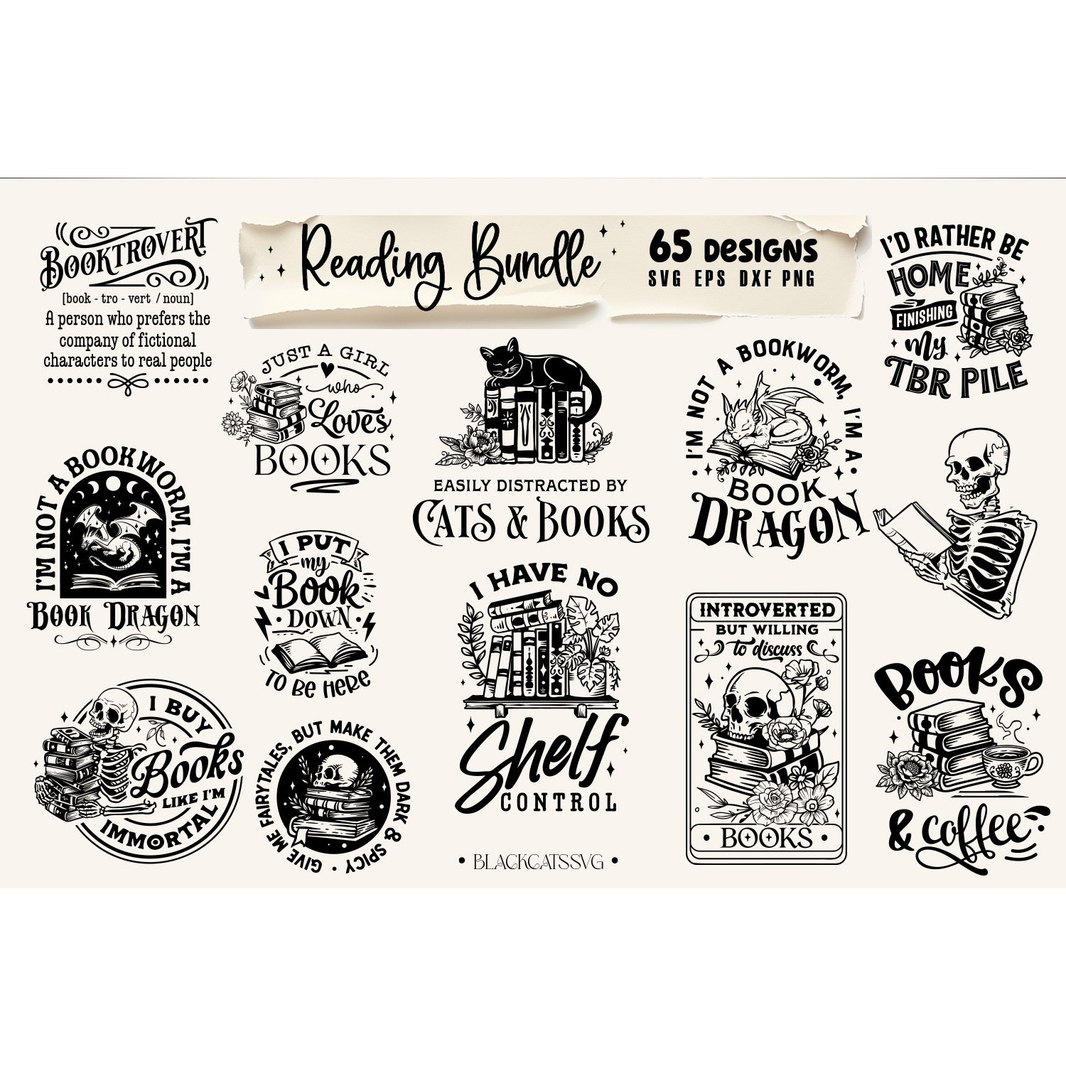 Reading Bundle 65 designs SVG, Floral books svg, Book lover 3