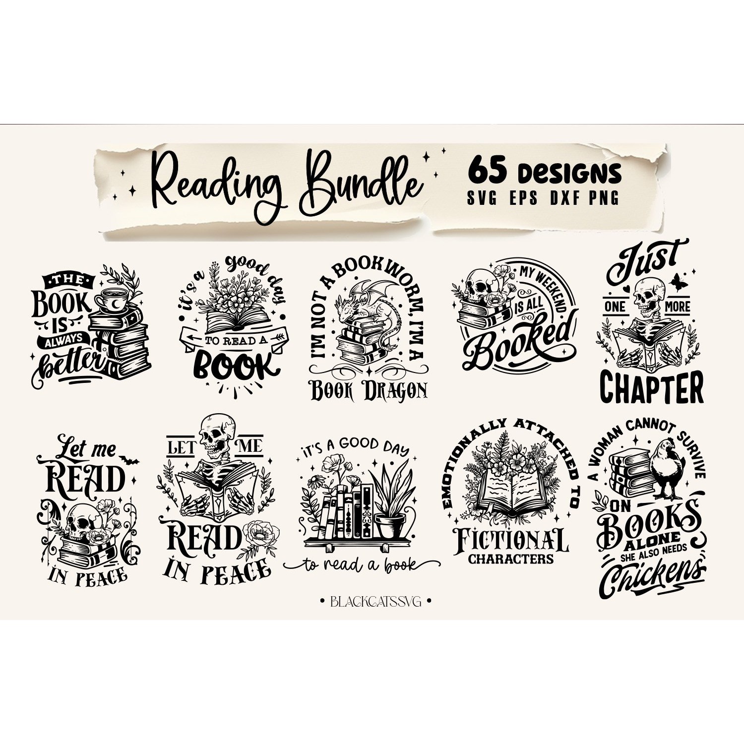 Reading Bundle 65 designs SVG, Floral books svg, Book lover 5
