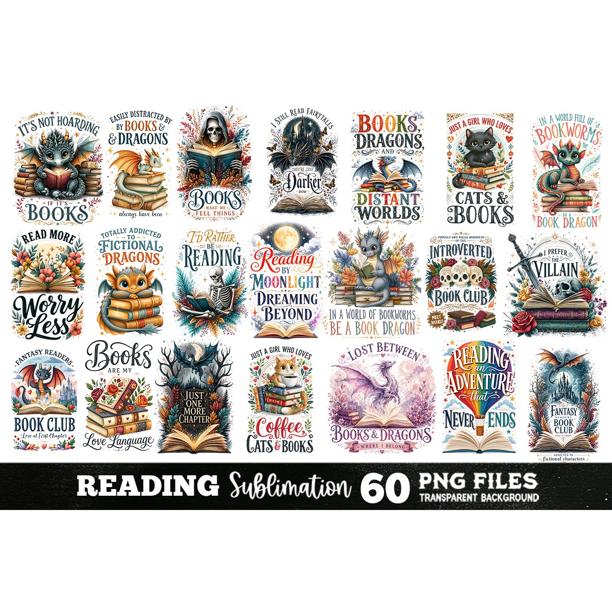 Reading Sublimation Bundle 60 Designs PNG 3