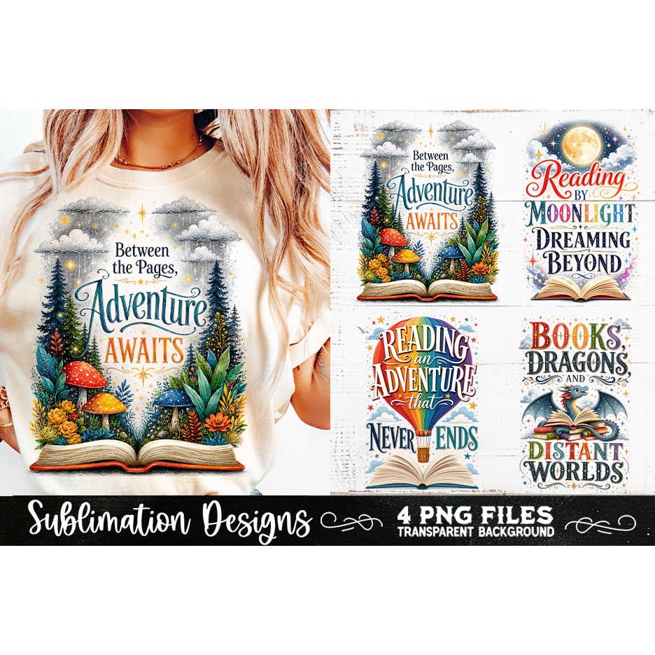 Reading Sublimation Bundle 60 Designs PNG 5