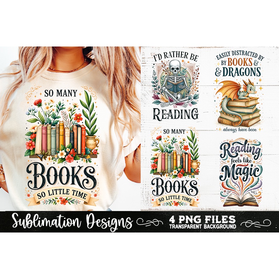 Reading sublimation PNG, Reading 4 PNG, Book Lover PNG (10) 2