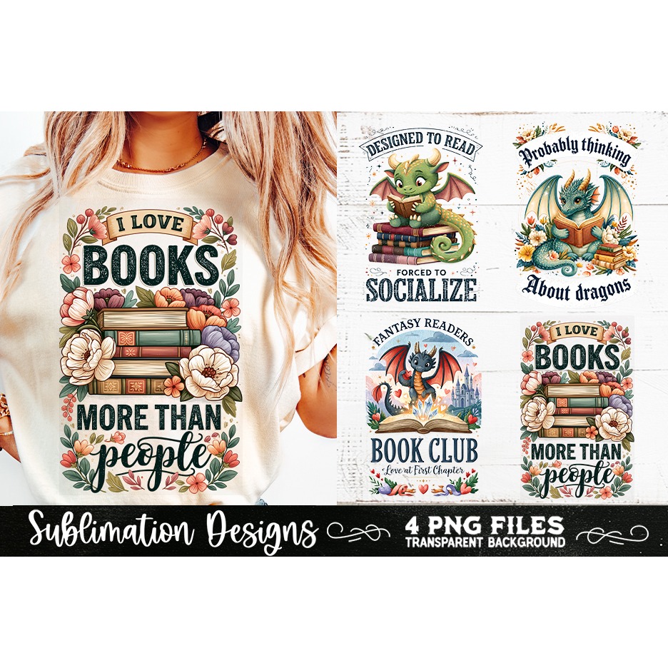 Reading sublimation PNG, Reading 4 PNG, Book Lover PNG (12)