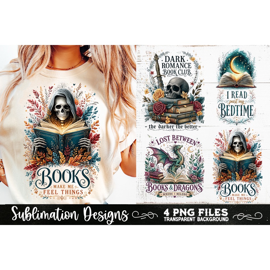 Reading sublimation PNG, Reading 4 PNG, Book Lover PNG 3