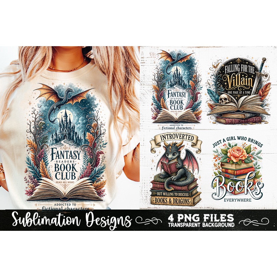 Reading sublimation PNG, Reading 4 PNG, Book Lover PNG (4)