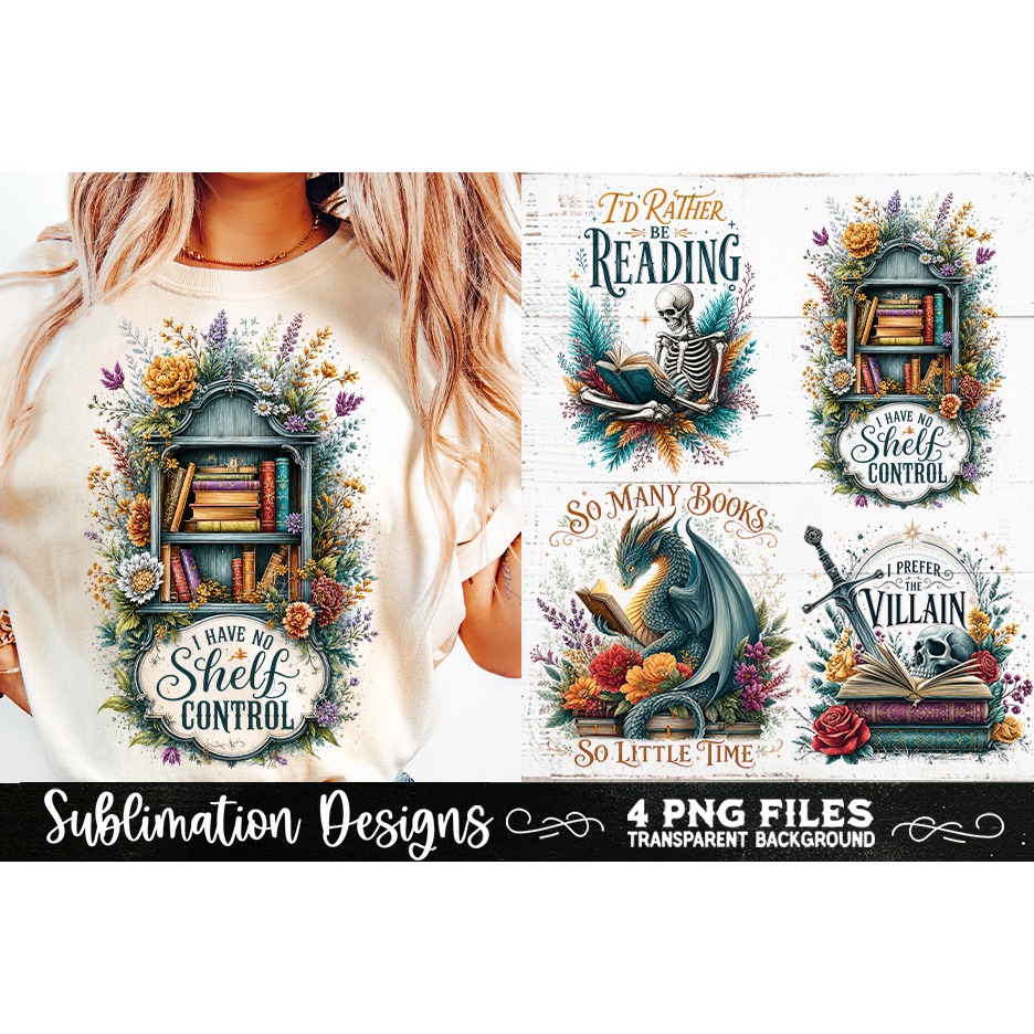 Reading sublimation PNG, Reading 4 PNG, Book Lover PNG (5) 2