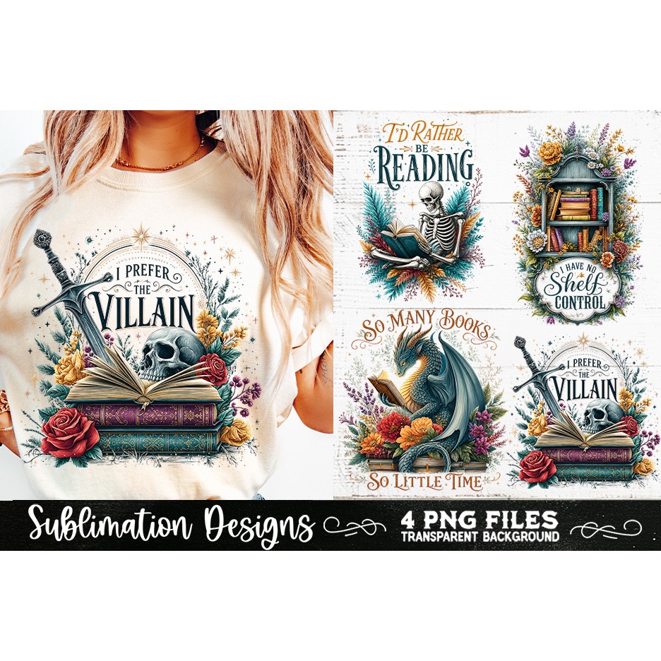 Reading sublimation PNG, Reading 4 PNG, Book Lover PNG (5) 3