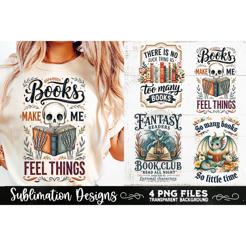 Reading sublimation PNG, Reading 4 PNG, Book Lover PNG (6) 4