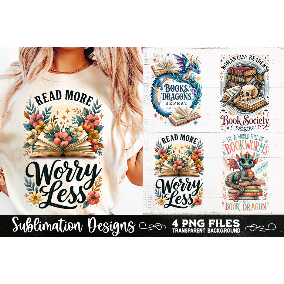 Reading sublimation PNG, Reading 4 PNG, Book Lover PNG (7) 3