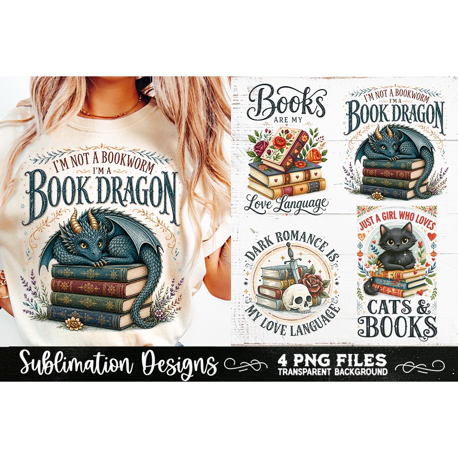 Reading sublimation PNG, Reading 4 PNG, Book Lover PNG (8)