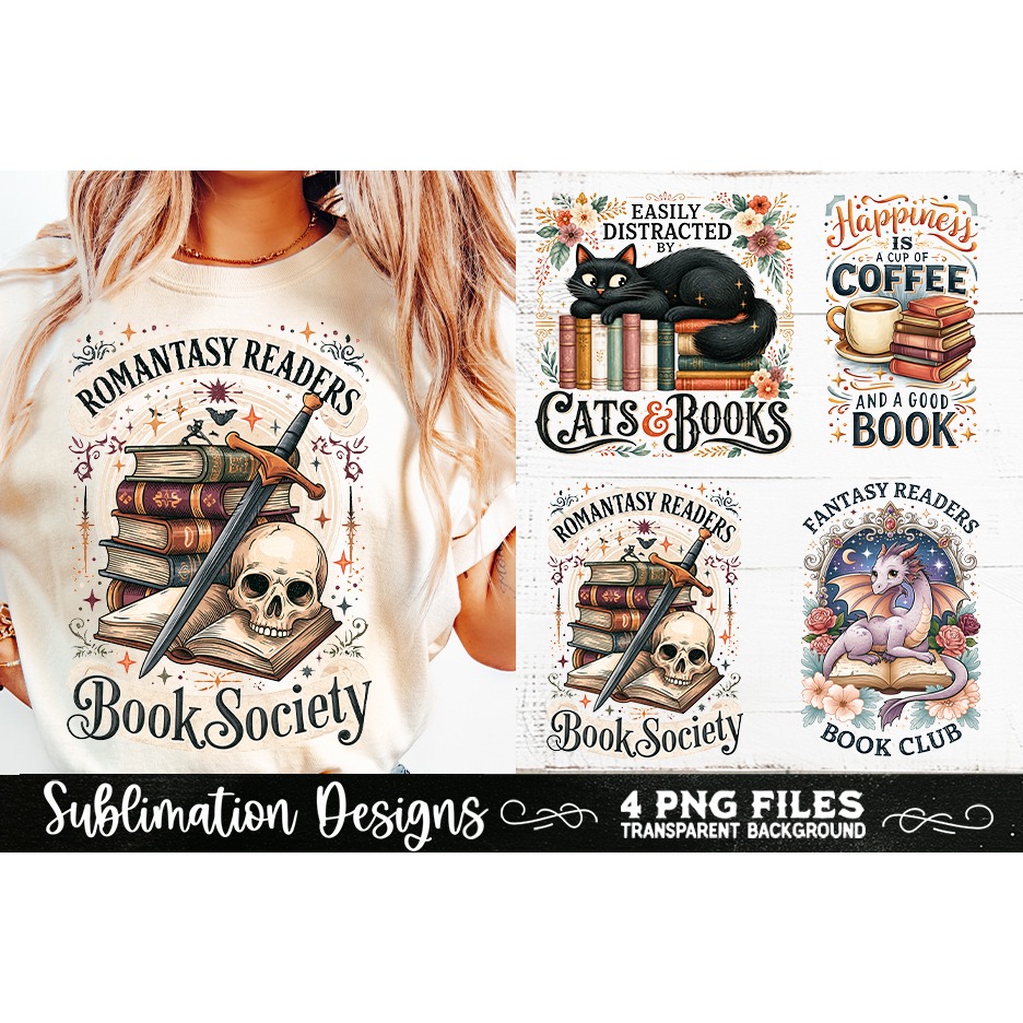 Reading sublimation PNG, Reading 4 PNG, Book Lover PNG (9)
