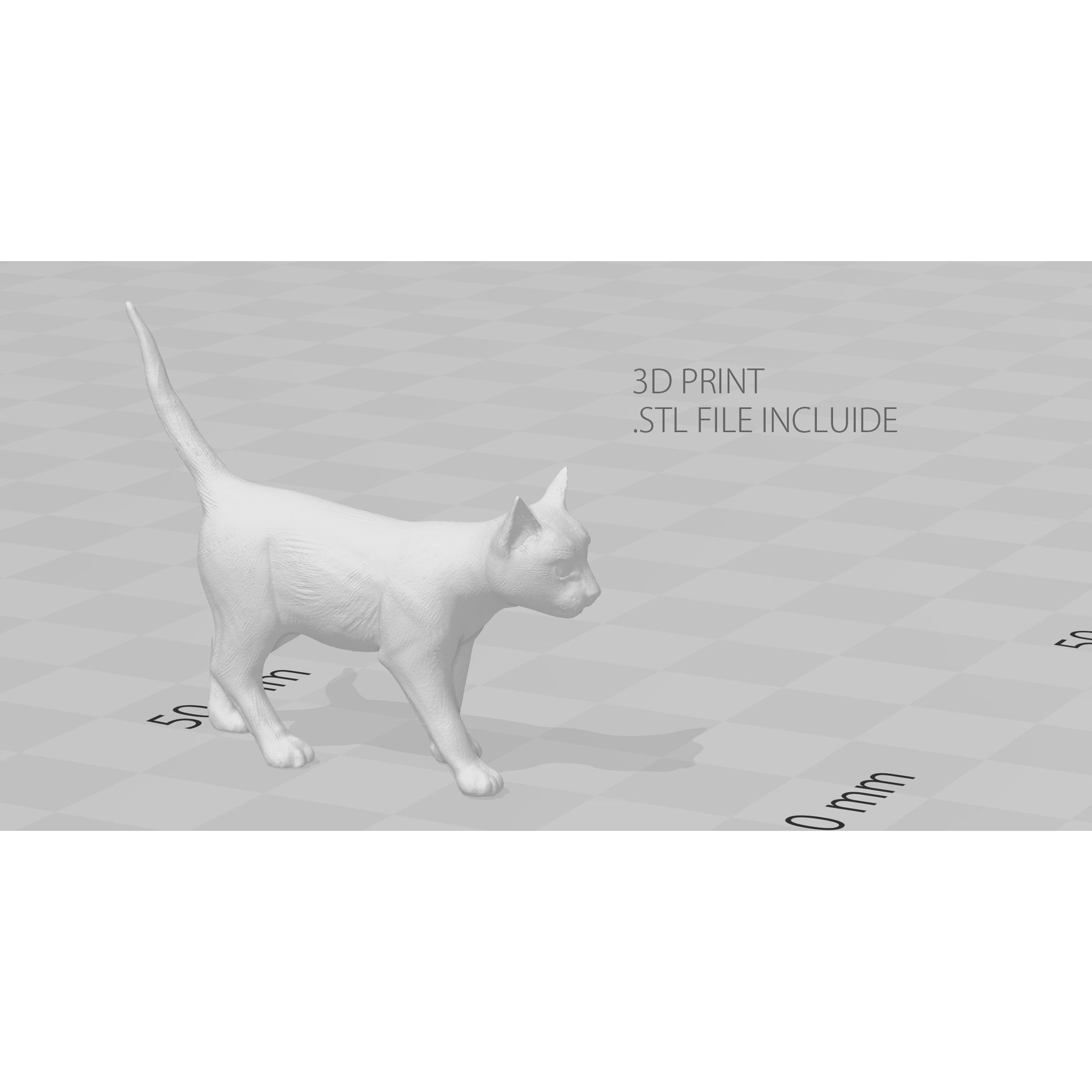 REALISTIC CAT siamese Low-poly 3D model 6