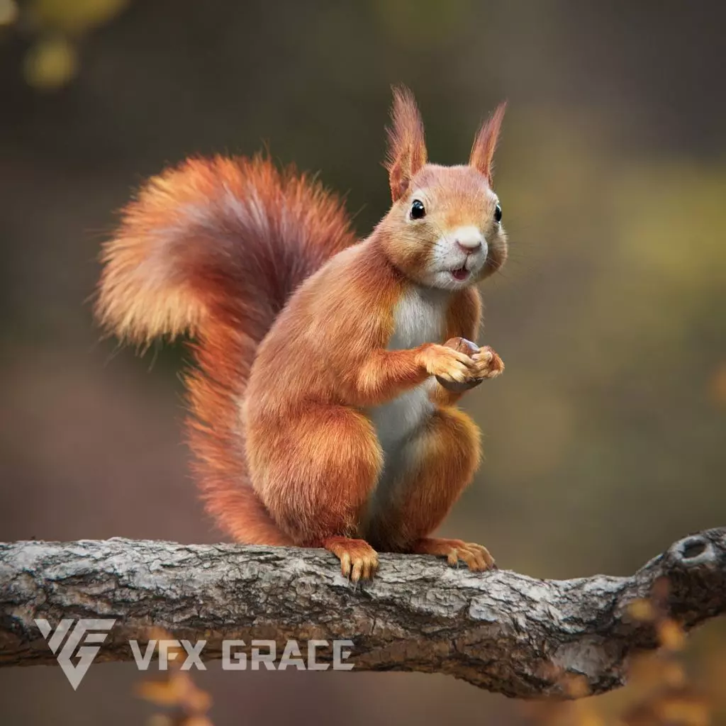 RedSquirrel Summer Animated VFX Grace 3D model