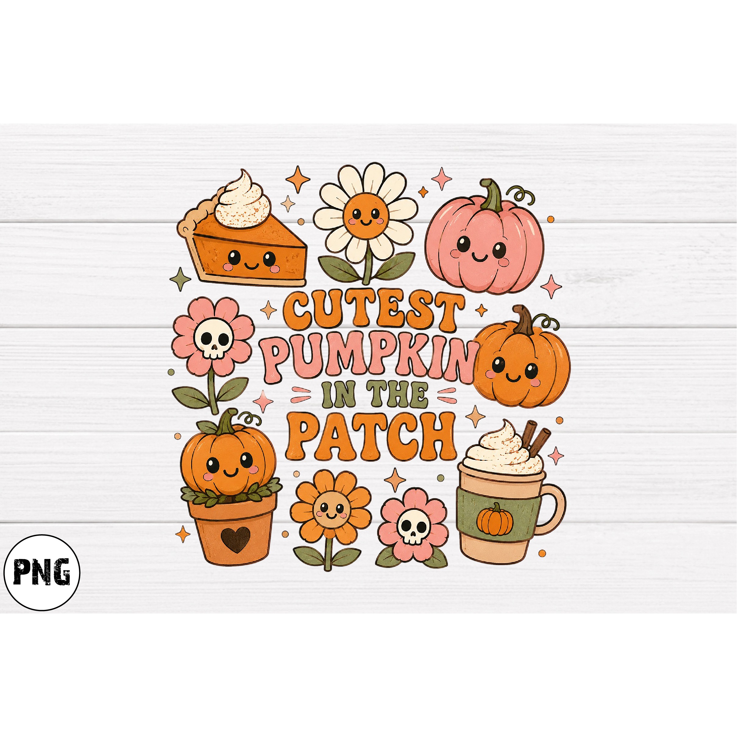 Retro Halloween Sublimation PNG, Ghost Pumpkin Designs