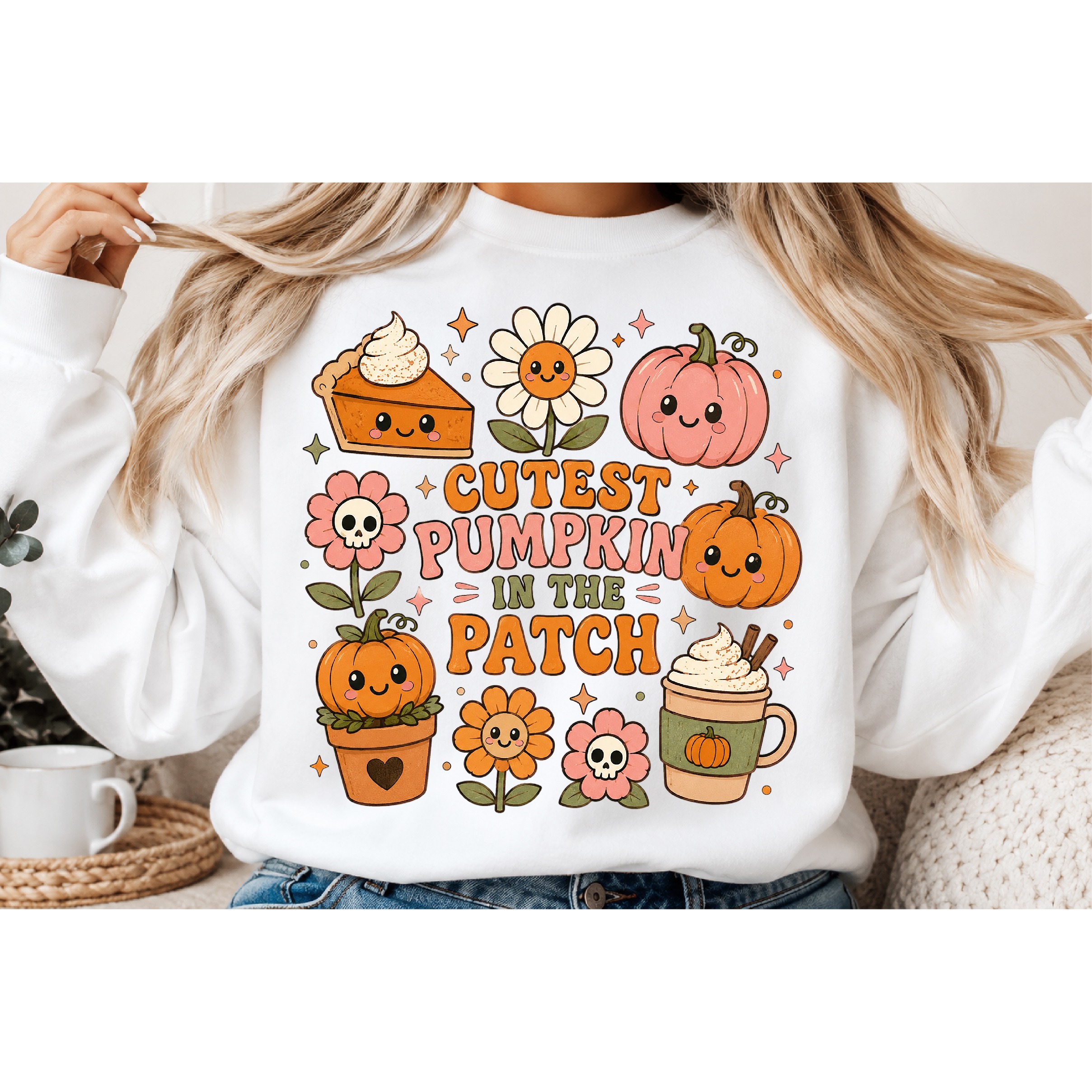 Retro Halloween Sublimation PNG, Ghost Pumpkin Designs 3