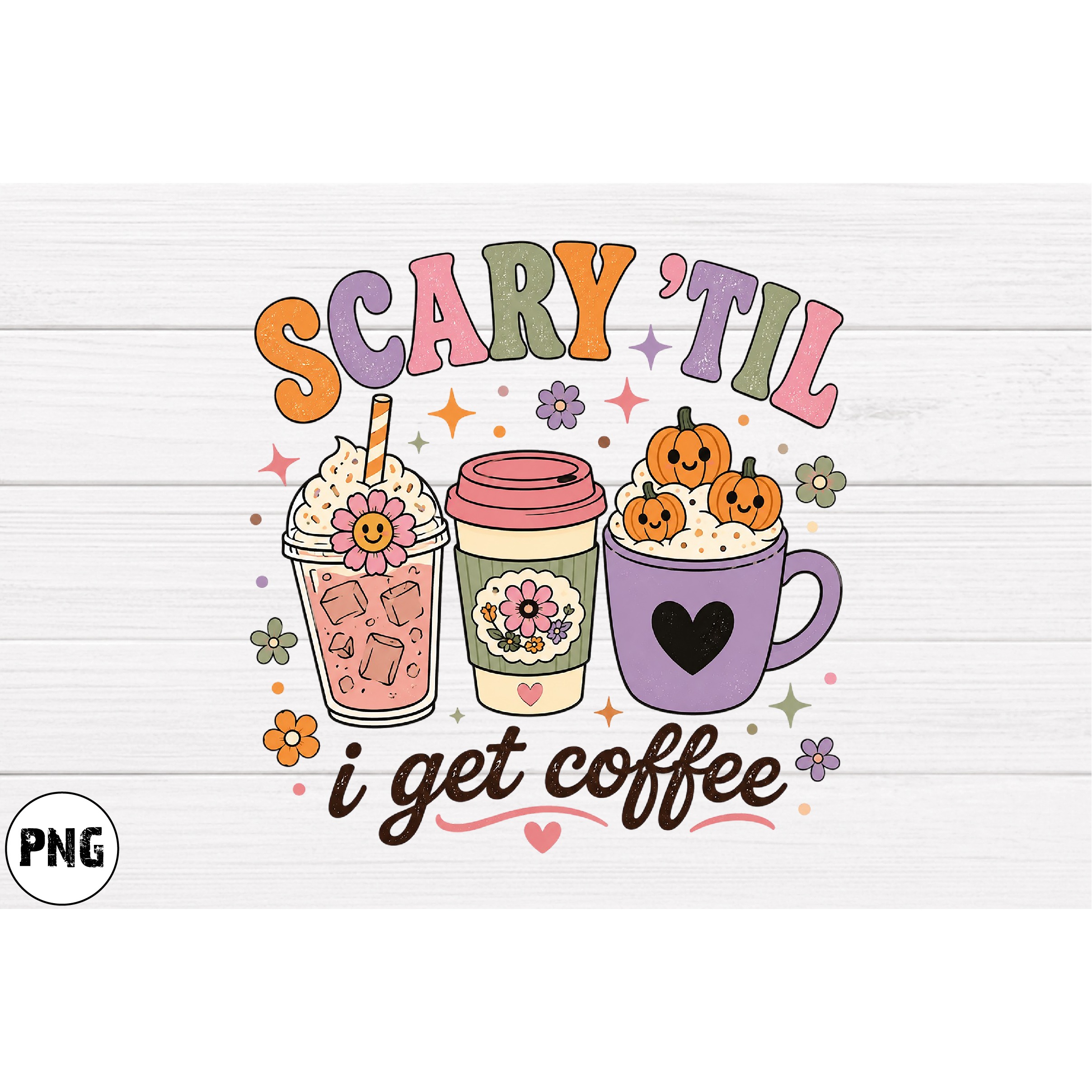 Retro Halloween Sublimation PNG, Ghost Pumpkin Designs (3)