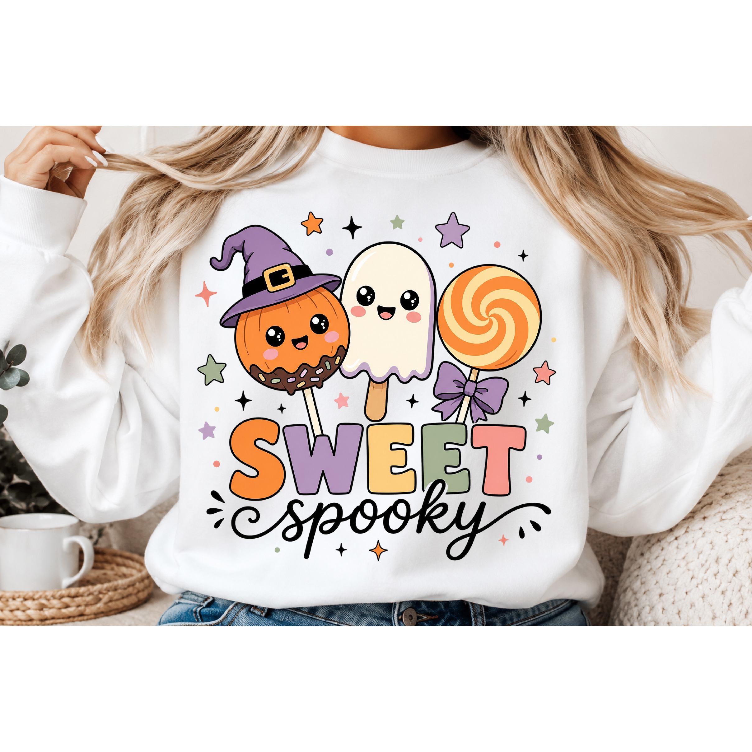 Retro Halloween Sublimation PNG, Ghost Pumpkin Designs (4) 3